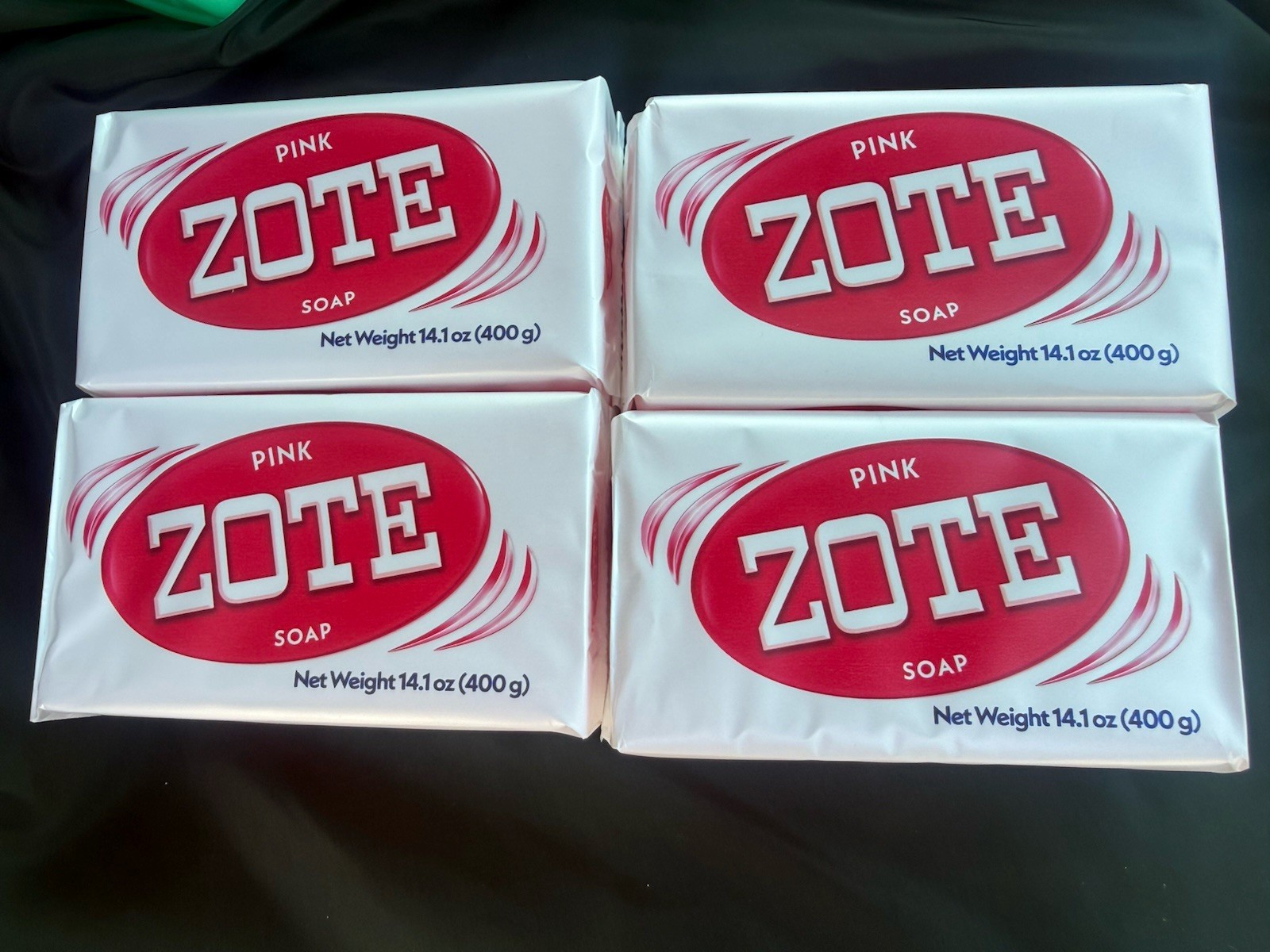 Zote Pink Laundry Soap Bars 4 Pack 14.1oz Each Stain Remover Hand Wash