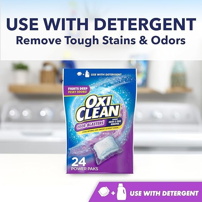 OxiClean Odor Blasters Laundry Paks 24ct – Stain & Odor Remover, Chlorine-Free