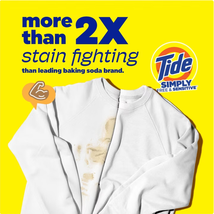 3 Pack Tide Simply Liquid Laundry Detergent, Free & Sensitive, 173 fl oz Pk