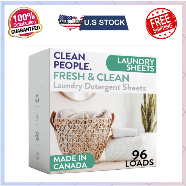 Laundry Detergent Sheets – Ultra Concentrated, Stain Fighting, Fresh Scent,32pcs