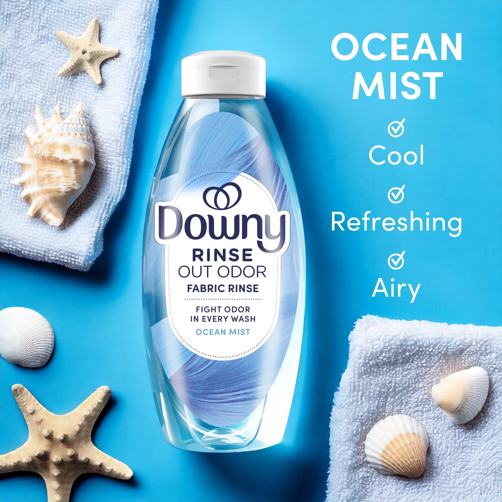(4 pack) Downy Rinse Out Odor Laundry Rinse, Tackles Tough Odors and Refreshes