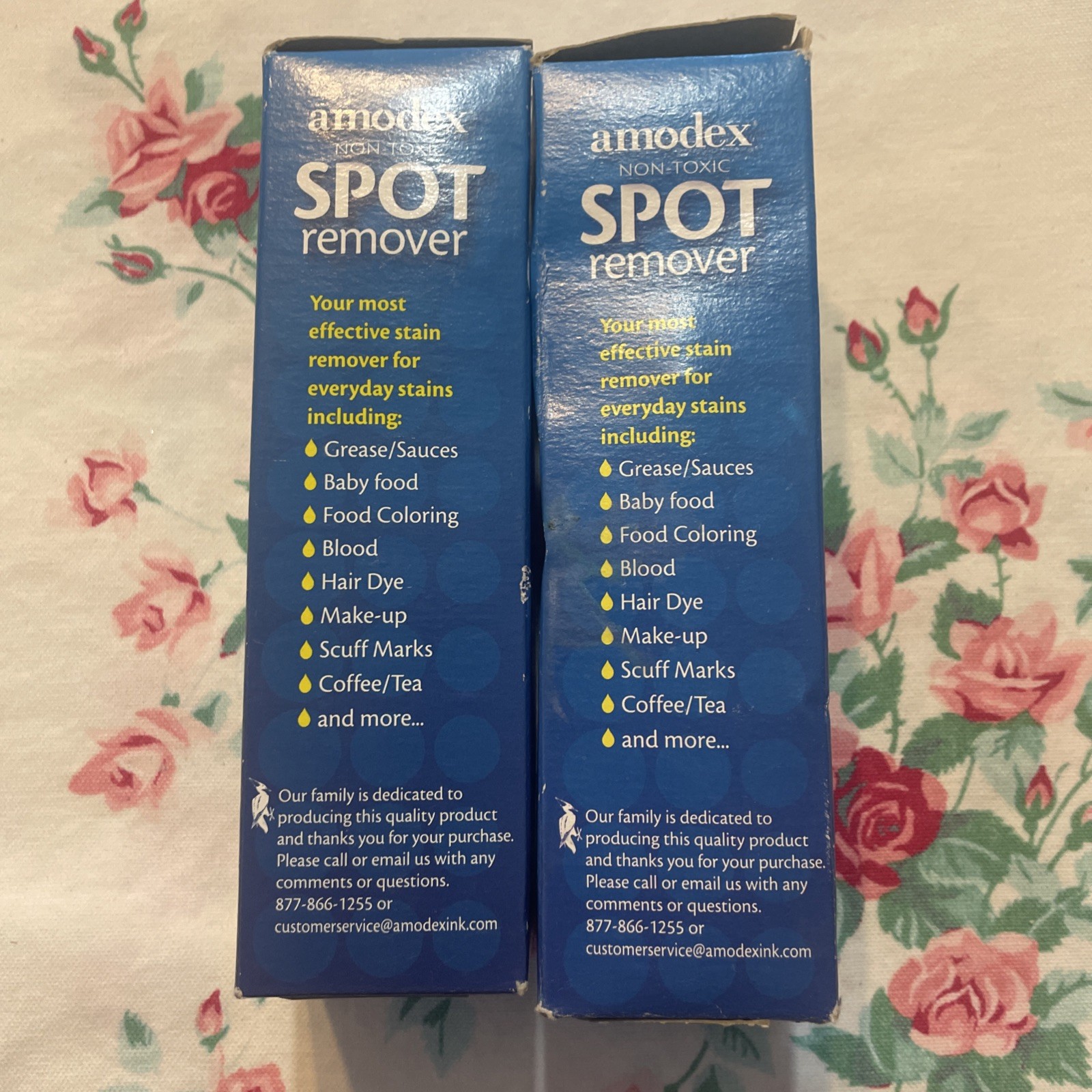 2~Amodex Spot Remover Ink & Stain Remover 4oz Bottle Nontoxic New Made In USA