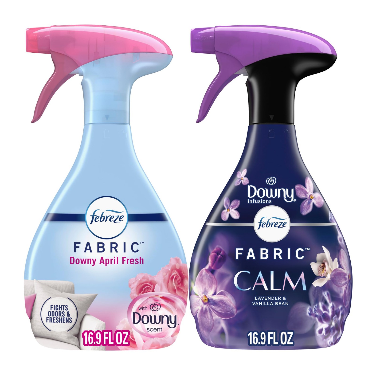 Febreze Odor-Fighting Fabric Refresher, Downy Calm and 16.9 Fl Oz (Pack of 2)