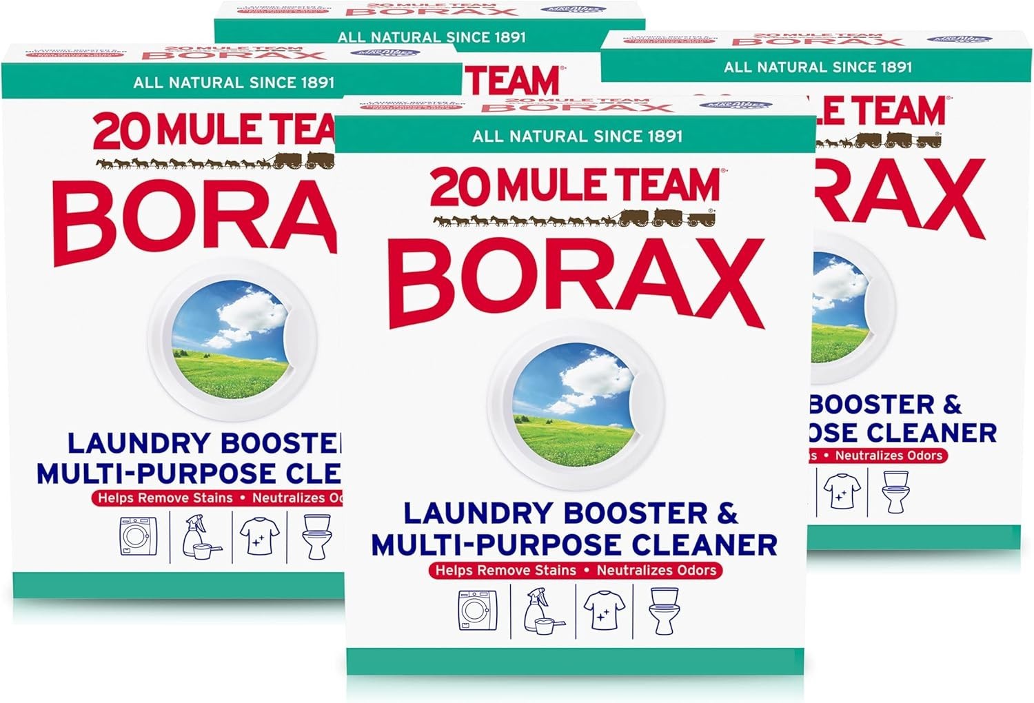 20 Mule Team Detergent Booster – 65oz ( Pack of 4 ) Free Shipping only USA