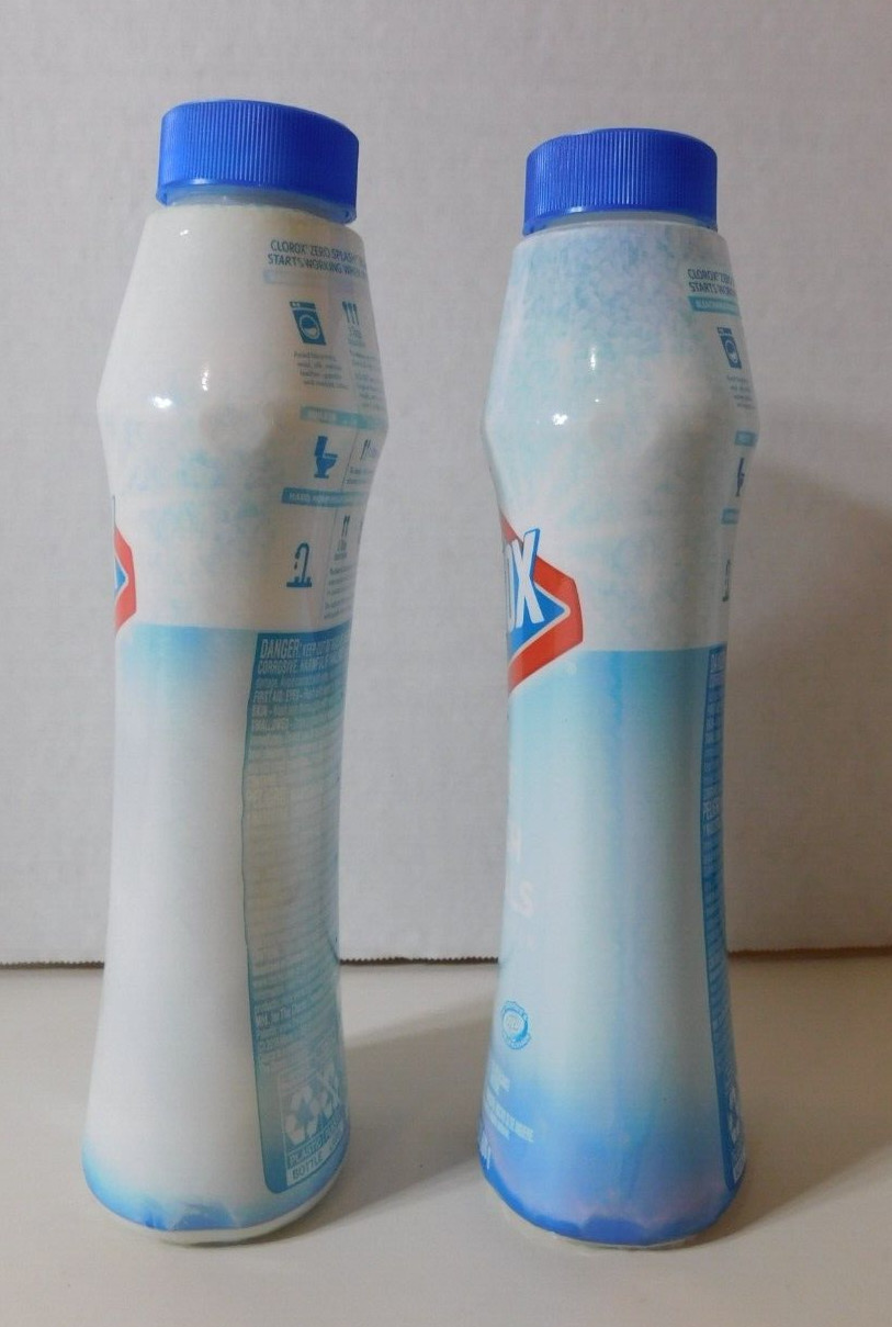 2 pack Clorox Zero Splash Bleach Crystals Cleaner Laundry Water Activated 24oz .