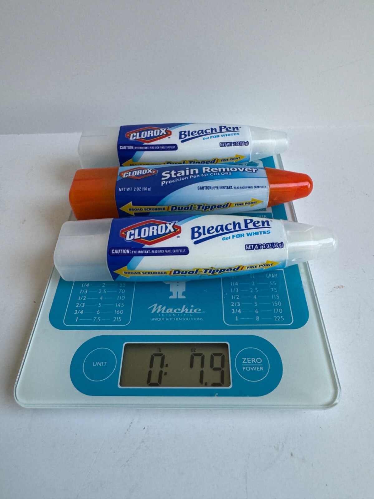 Lot 2 Clorox Bleach Pens & 1 Gel Stain Remover 2 oz each All 3 NEW Check Weight