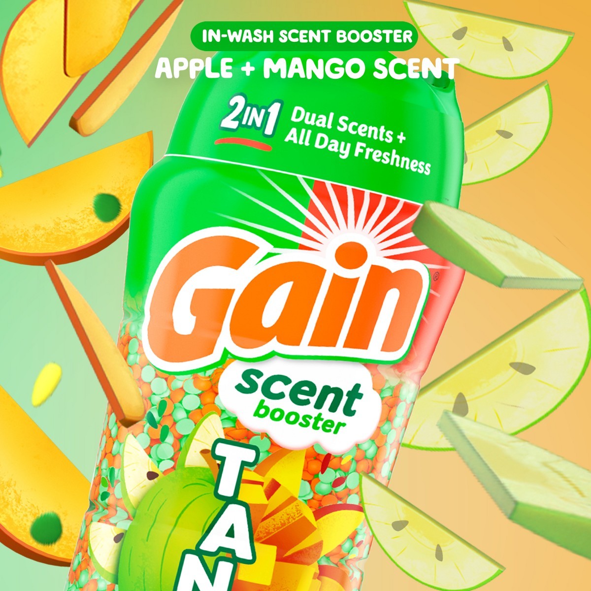 Gain Apple Mango Tango Beads Scent Boosters – 21.1oz: Bleach-Free, Odor Control