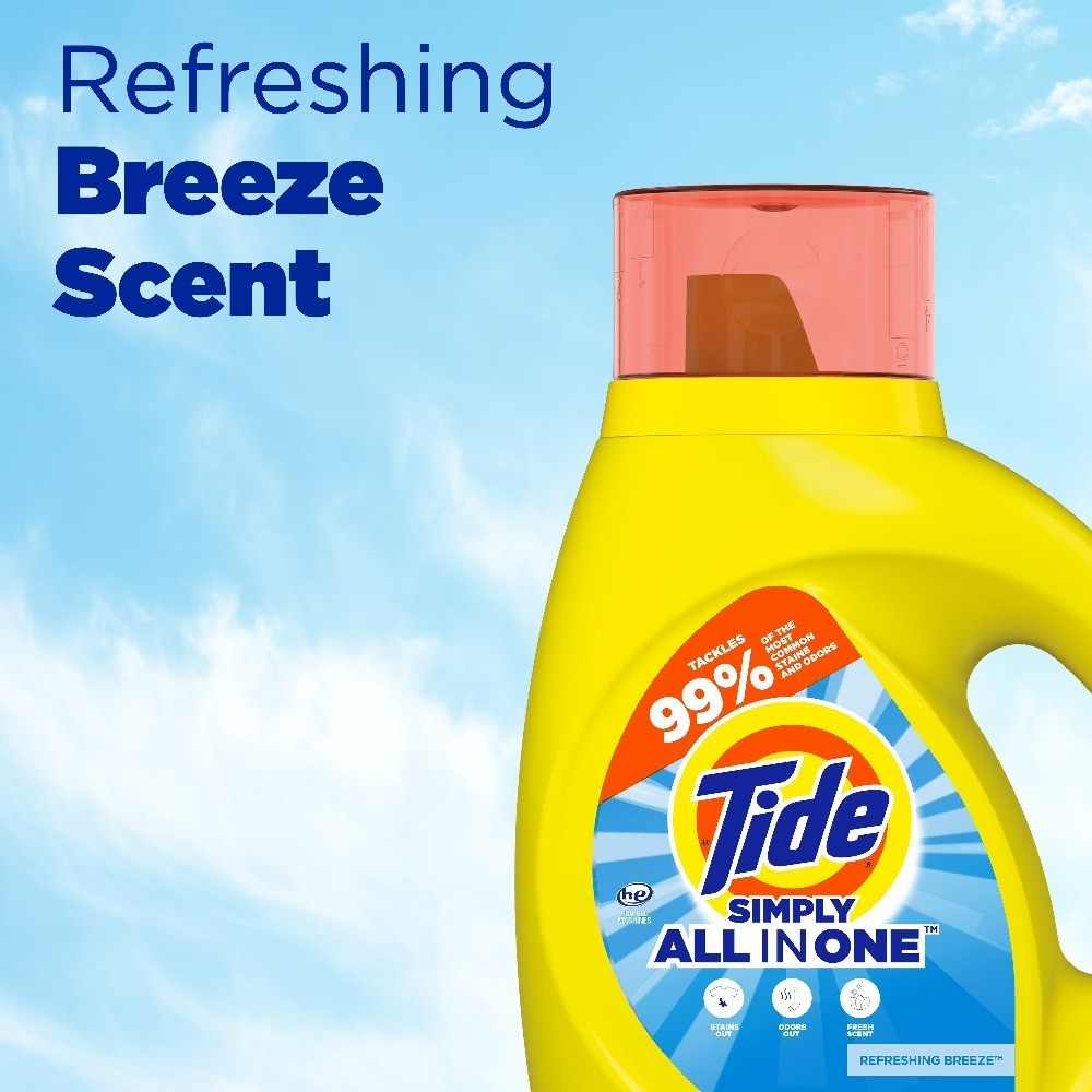 Simply Liquid Laundry Detergent, Refreshing Breeze, 24 Loads, 32 fl oz