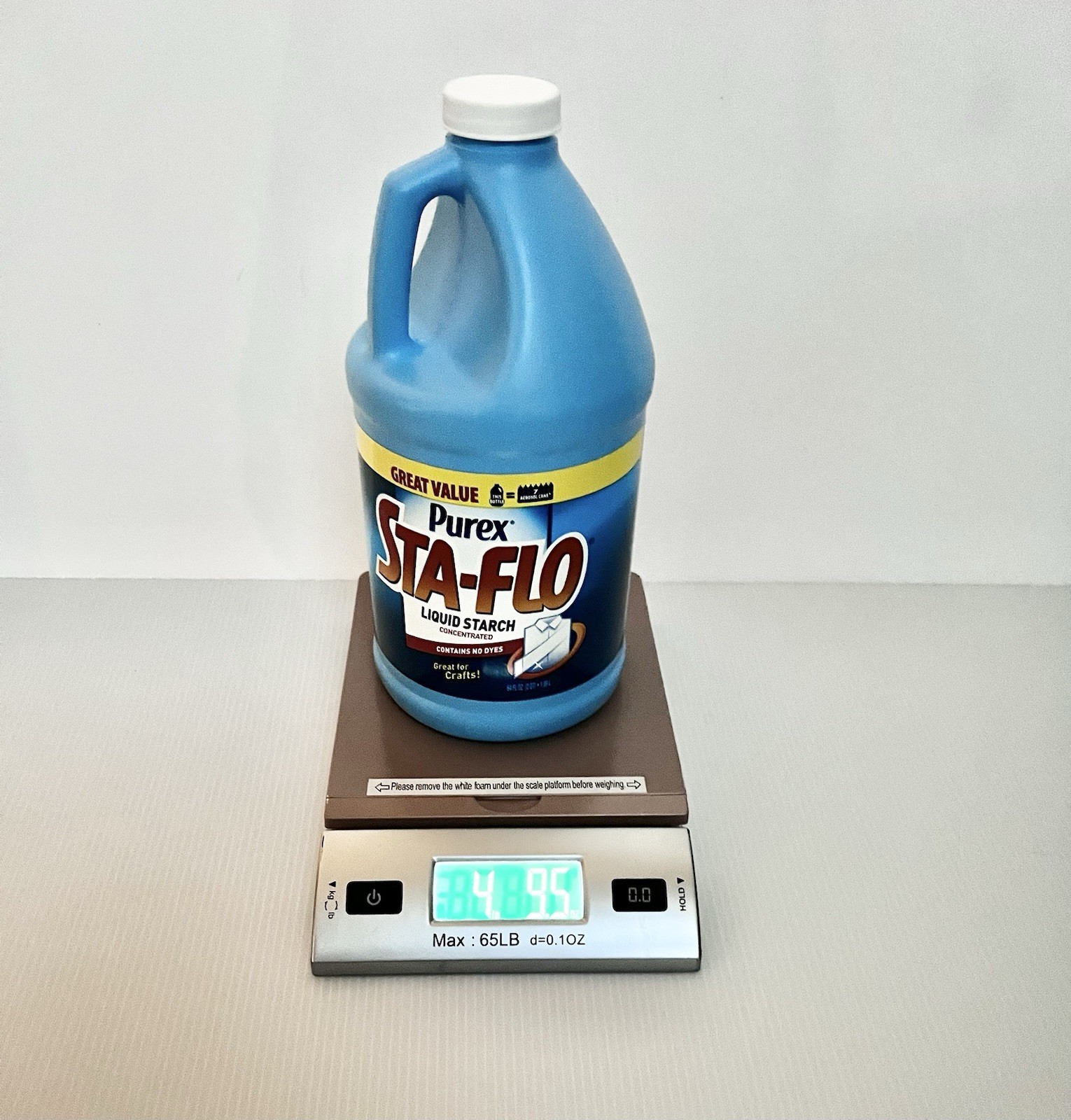 (1) Sta-Flo Liquid Starch 64 Oz Concentrated Great For Crafts & Laundry