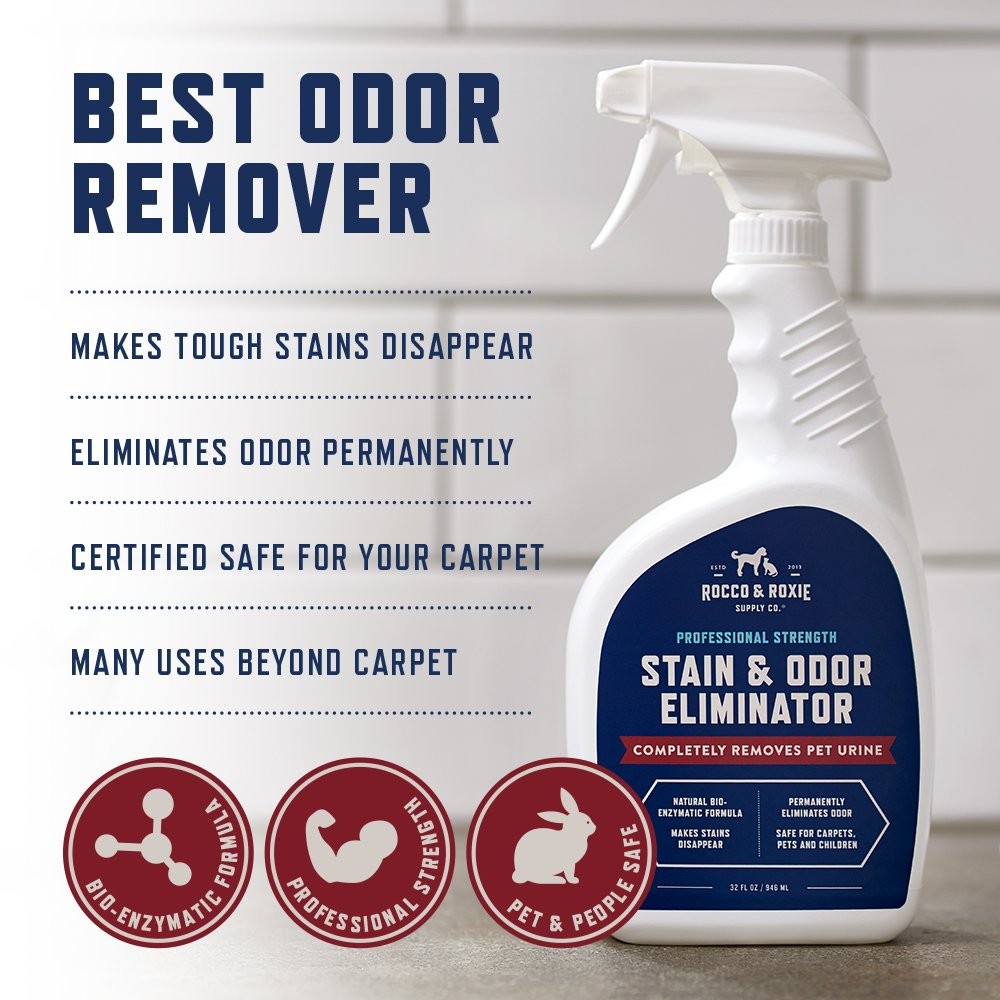 Rocco & Roxie Pet Stain & Odor Eliminator, Enzyme Cleaner, Carpet, Urine Destroy
