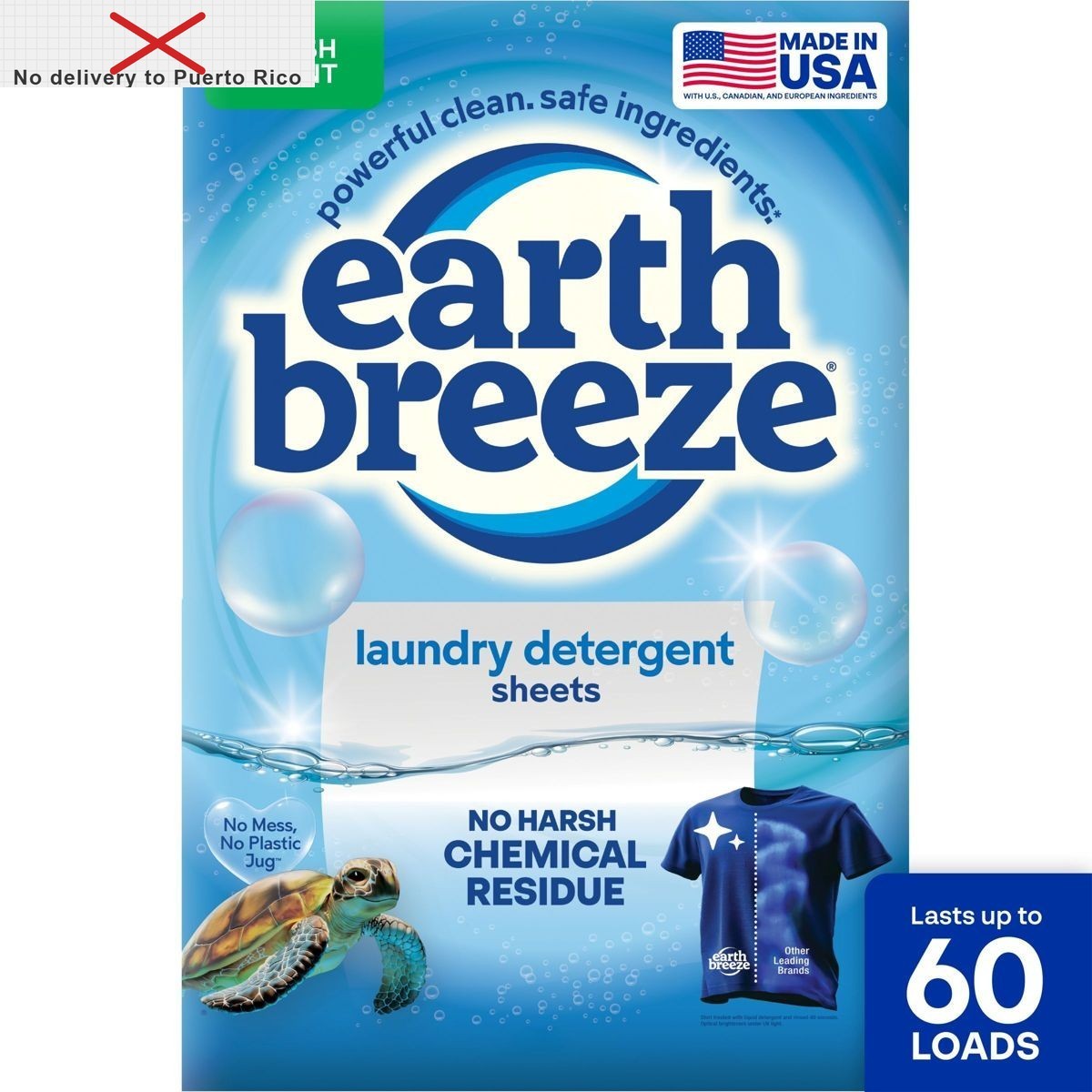Fresh Scent Laundry Detergent Sheets – 60Loads:Hypoallergenic,Vegan,Concentrated