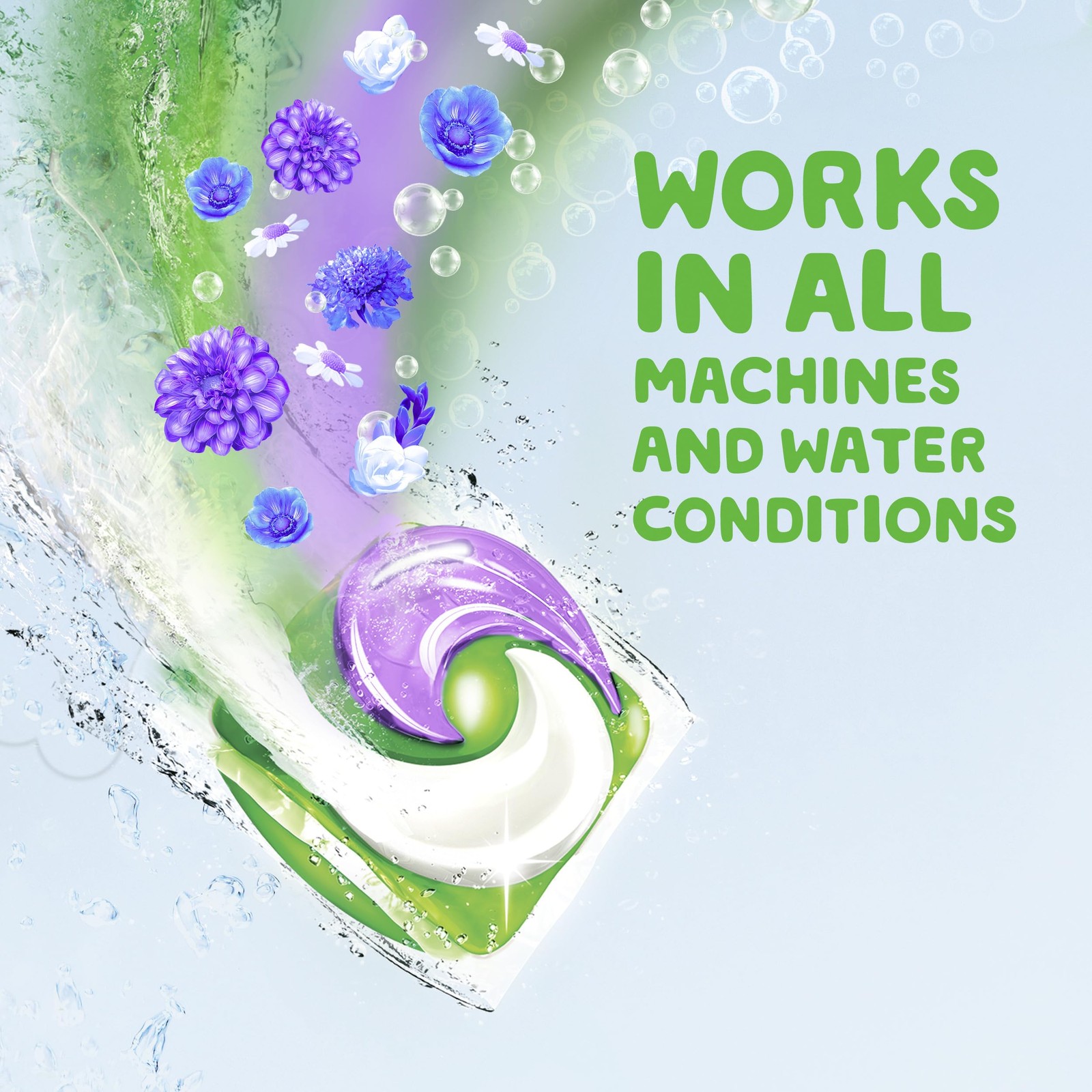 Gain Super Flings Laundry Detergent Pacs, 45 Count, Dewdrop Dream Scent