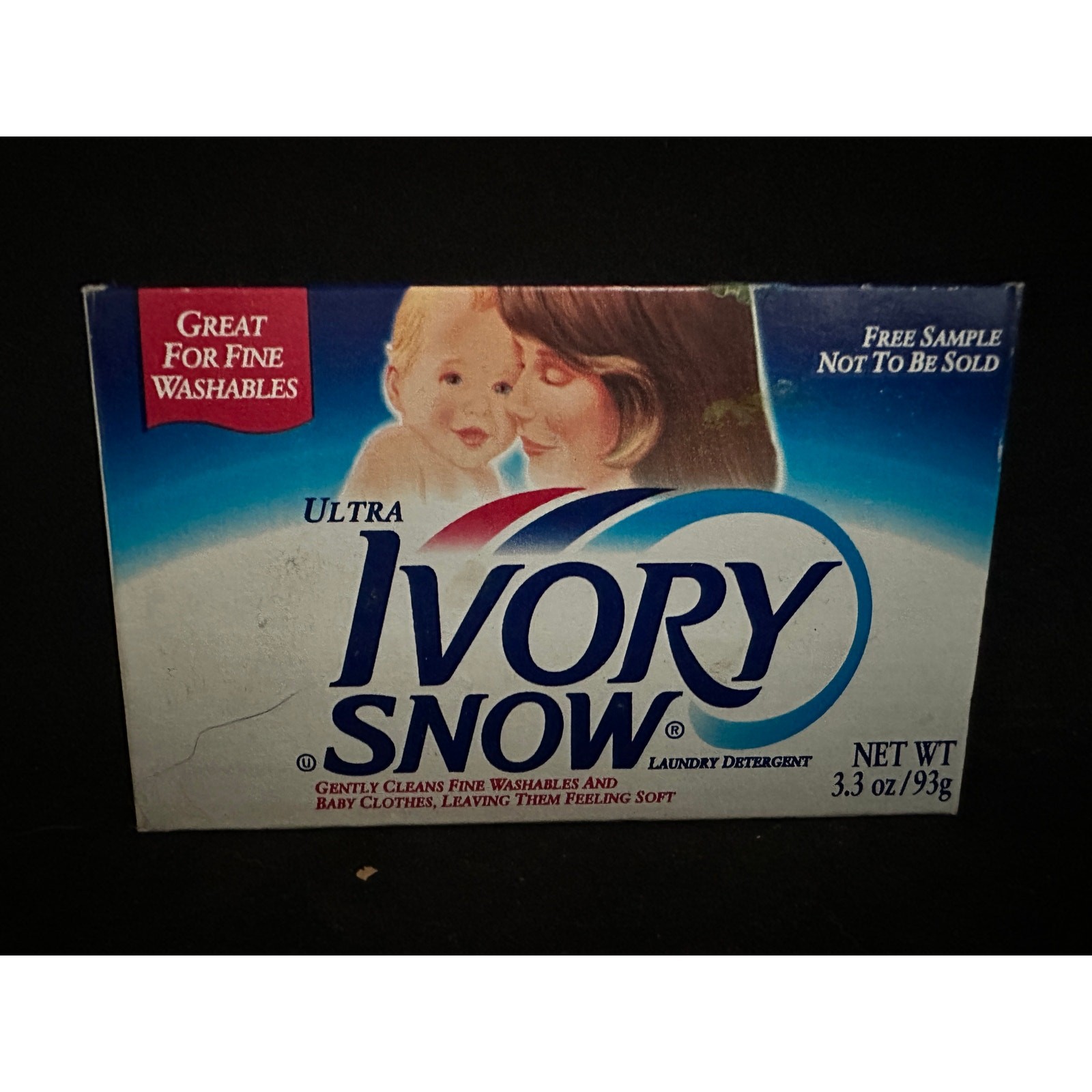 581 NOS 1995 Ivory Snow Laundry Detergent; 3.3 oz; Discontinued; PROP