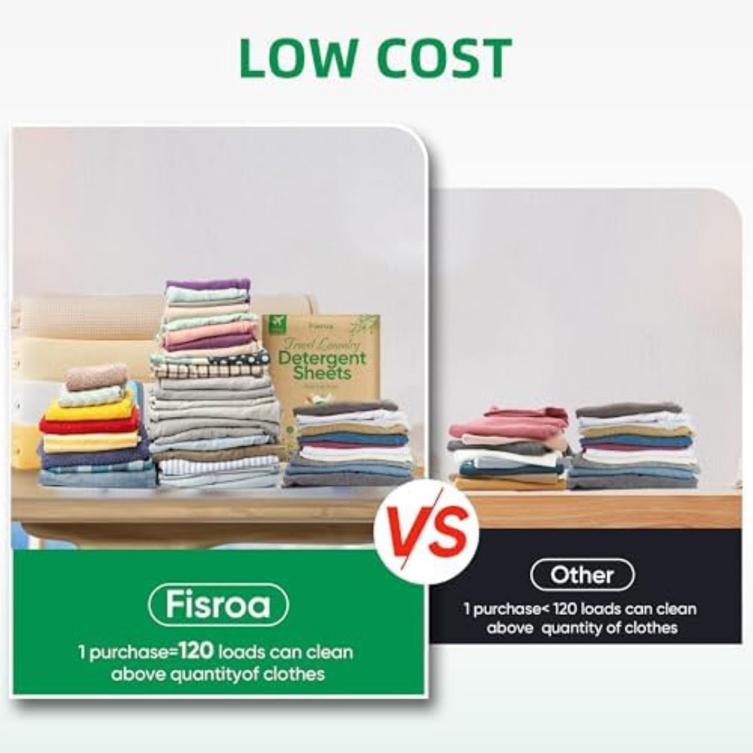 Travel Laundry Detergent Sheets Loads Eco-Friendly Washing Detergent Sheets