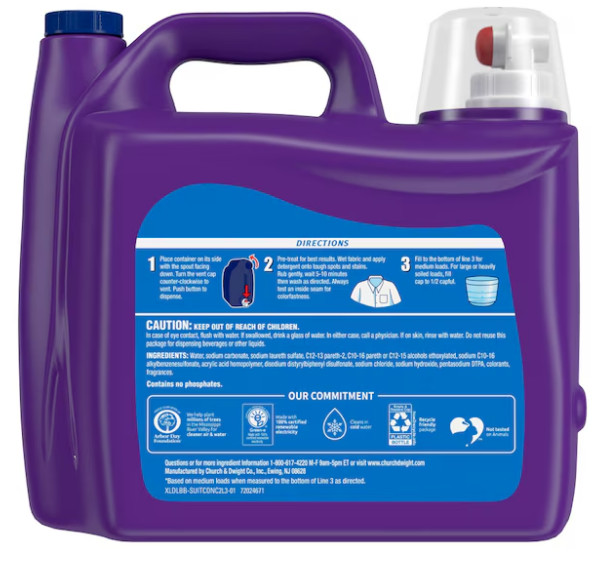 (2 pack)XTRA HE Tropical Passion Liquid Laundry Detergent 206.4 fl oz 172 Loads