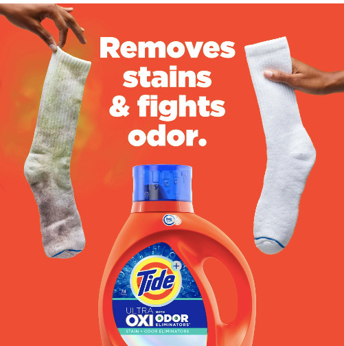 Tide Ultra OXI with Odor Eliminators Liquid Laundry Detergent, 94 Loads, 132 fl