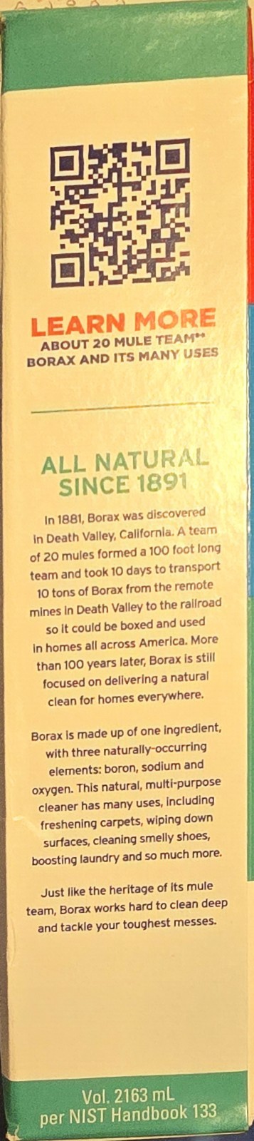 20 Mule Team BoraxLaundry BoostAll Natural Booster, Multi Purpose Cleaner-65Oz