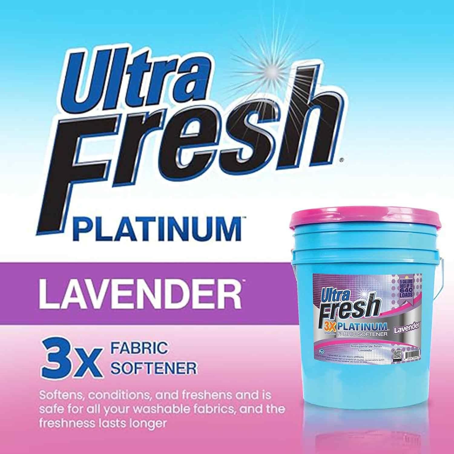 Platinum Fabric Softener Laundry up to 640 Loads Lavender 5 Gallons Fabric Odor
