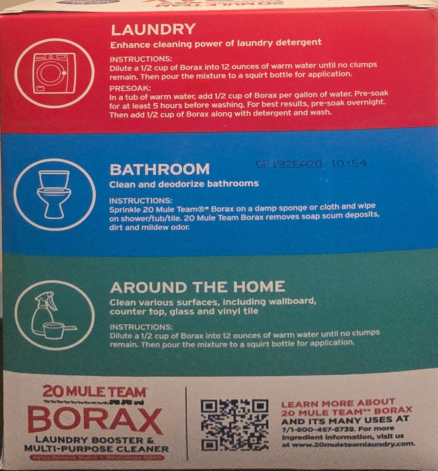 20 Mule Team BoraxLaundry BoostAll Natural Booster, Multi Purpose Cleaner-65Oz