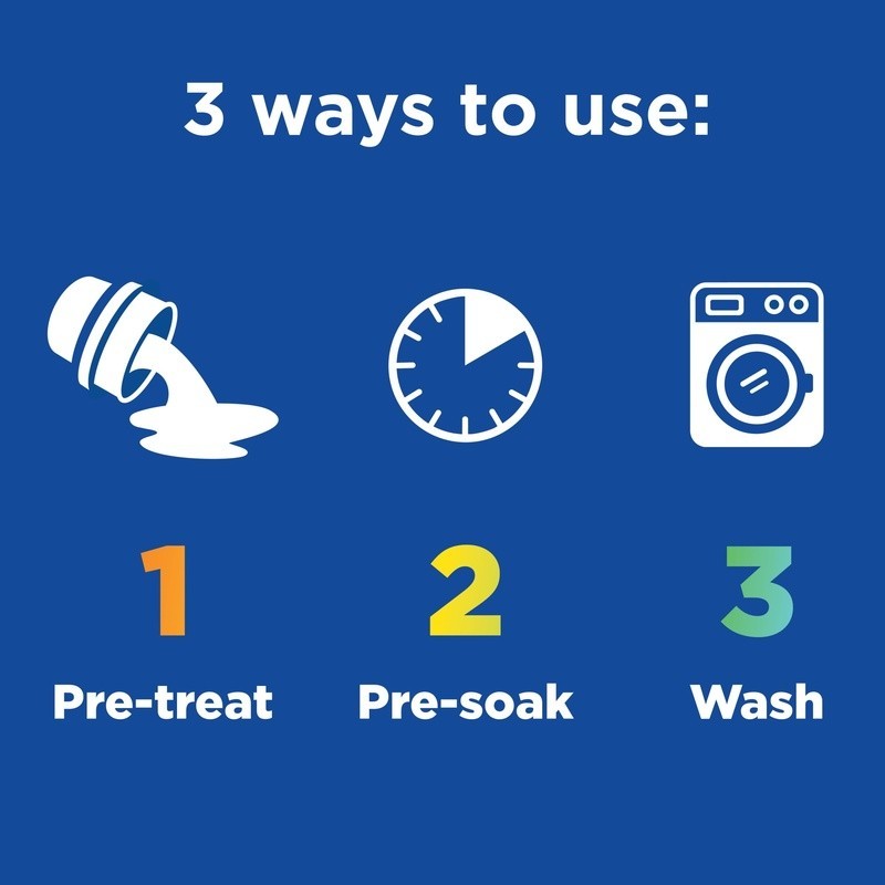 Stain Remover Laundry Additive Bleach Free Fast Action 3 in 1 Color Safe Liquid