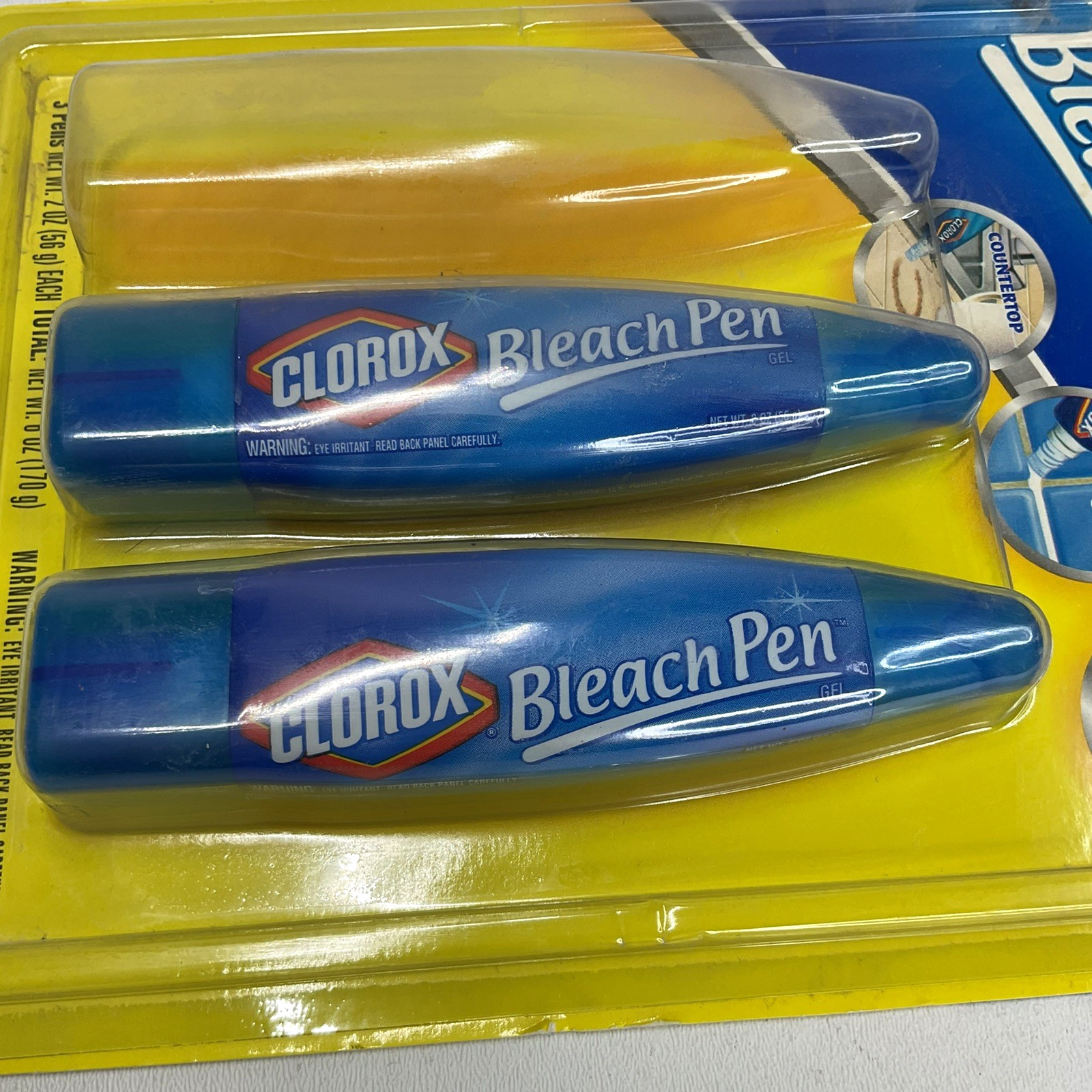 CLOROX BLEACH PEN 2 Pack Gel Dual Tipped 4 Ounces DISCONTINUED New In Pkg