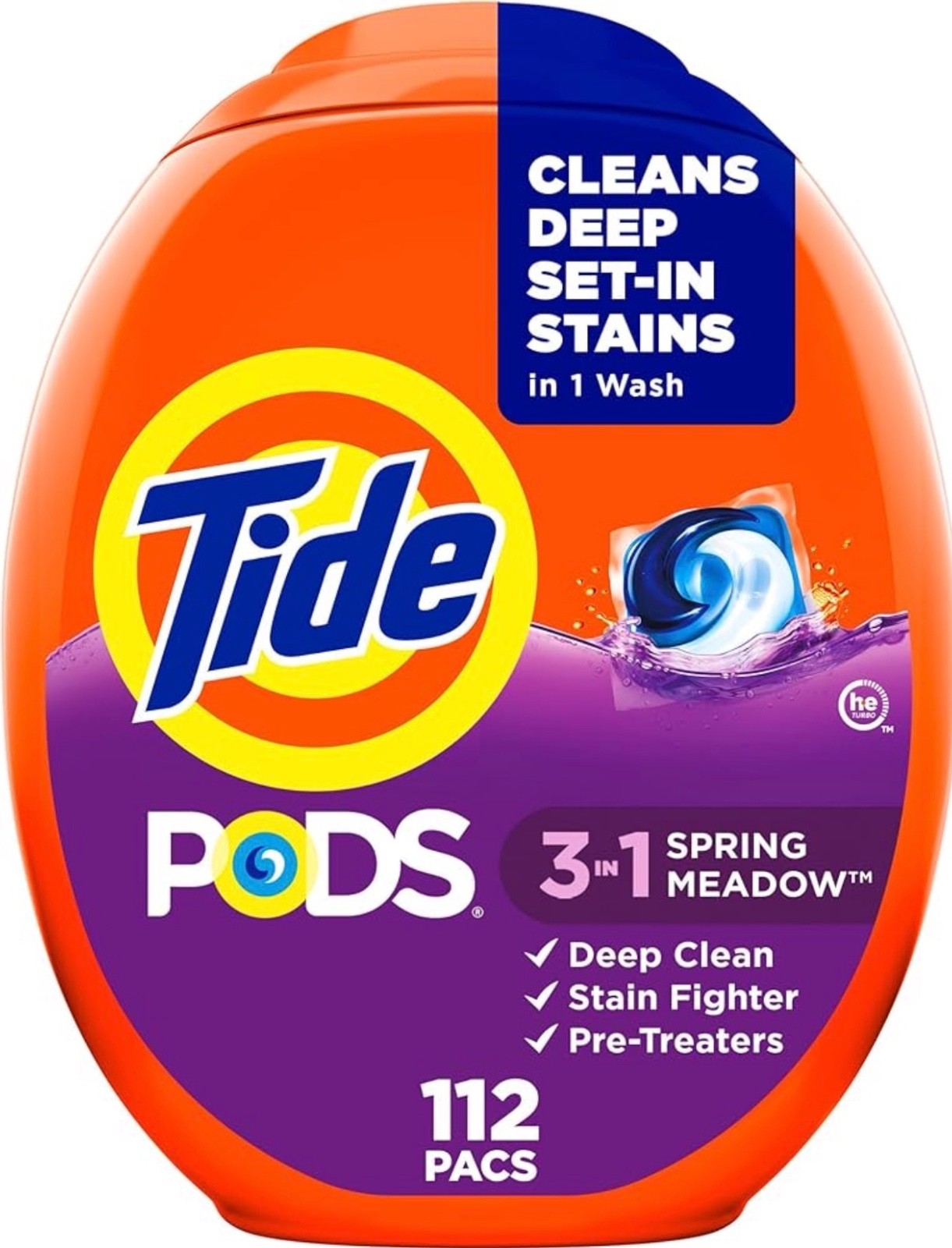 Tide PODS Laundry Detergent Pacs Spring Meadow Scent 112 Count