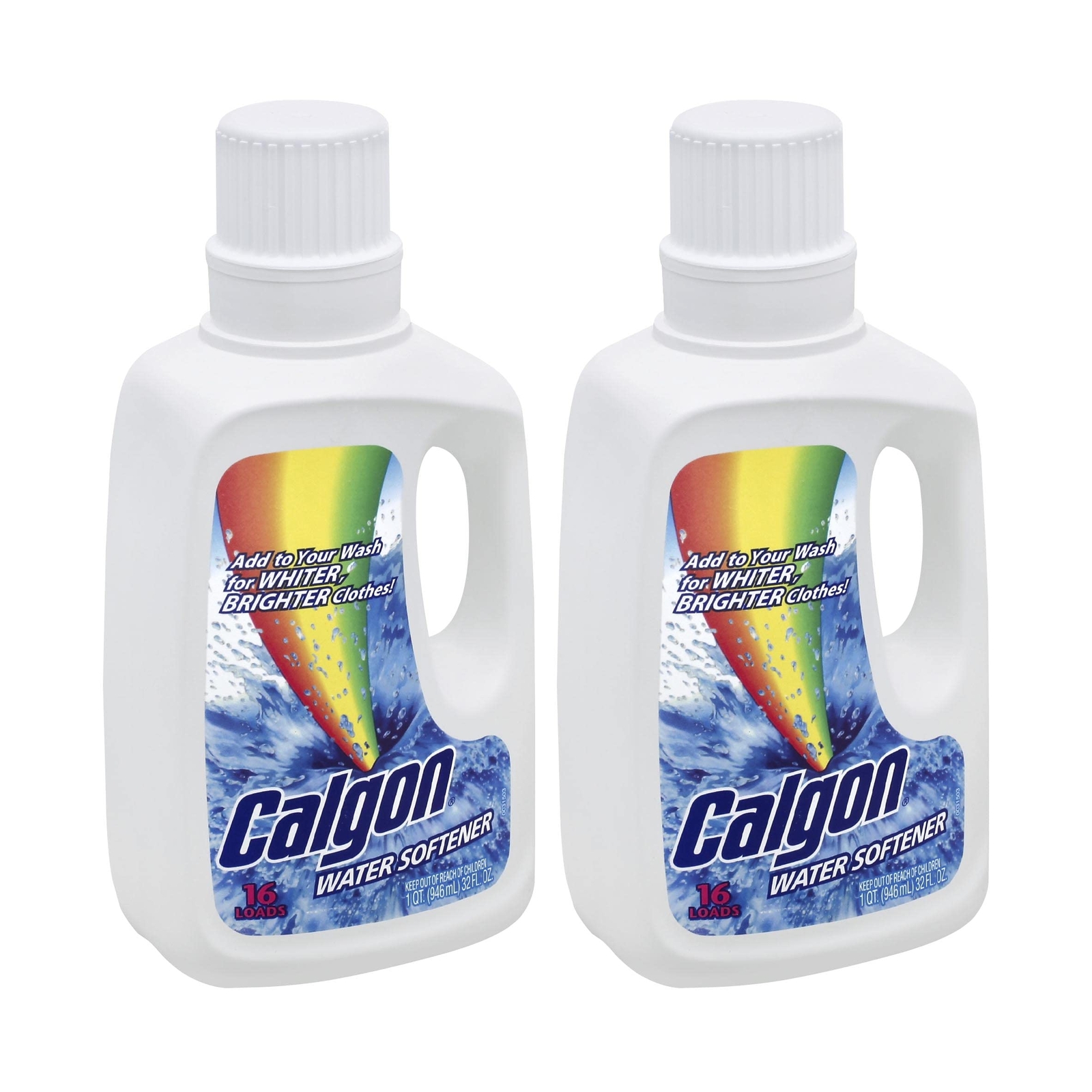 Calgon Water Softener Liquid 32 Fl Oz Pack of 2 Laundry Booster Hard Water Re…