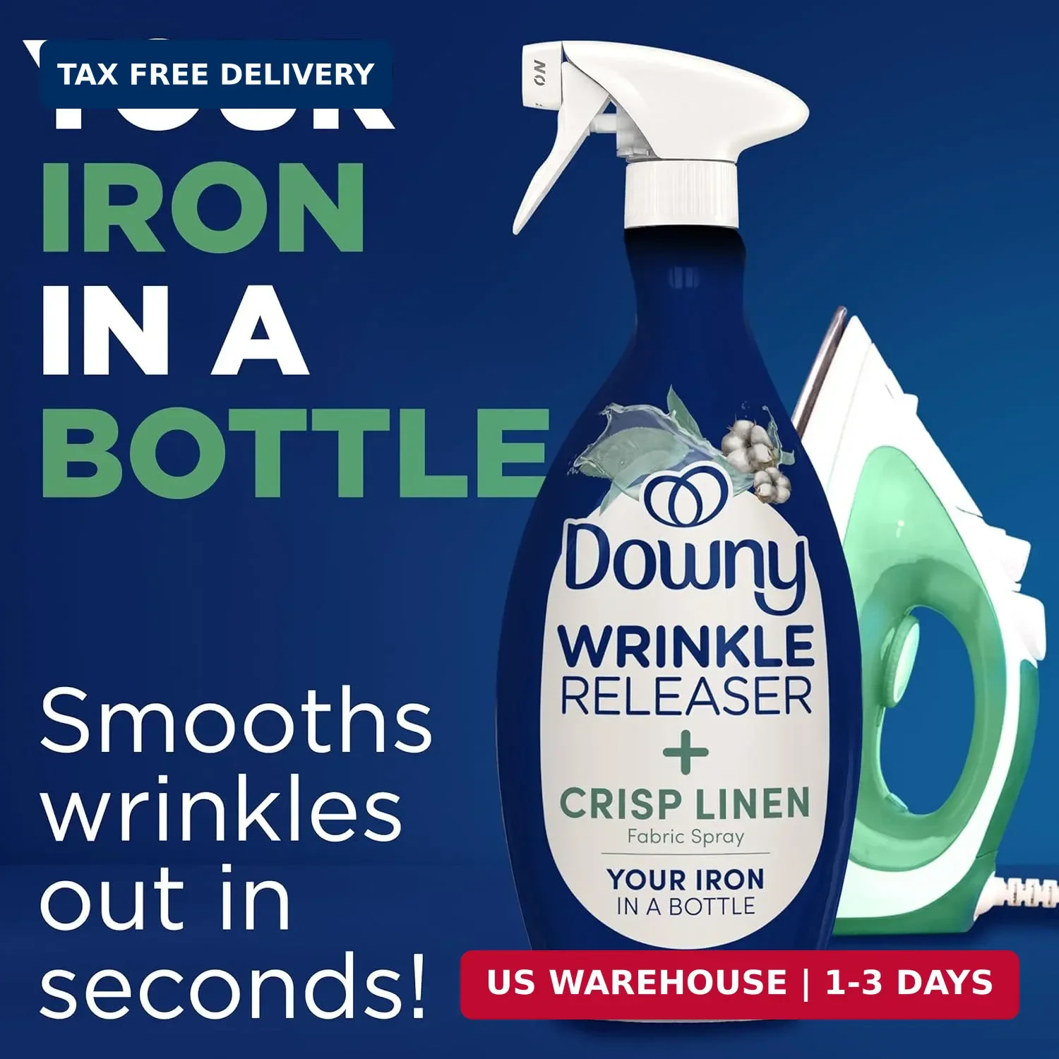Downy Wrinkle Releaser Spray, All In One Formula, Removes Wrinkles, Static and O