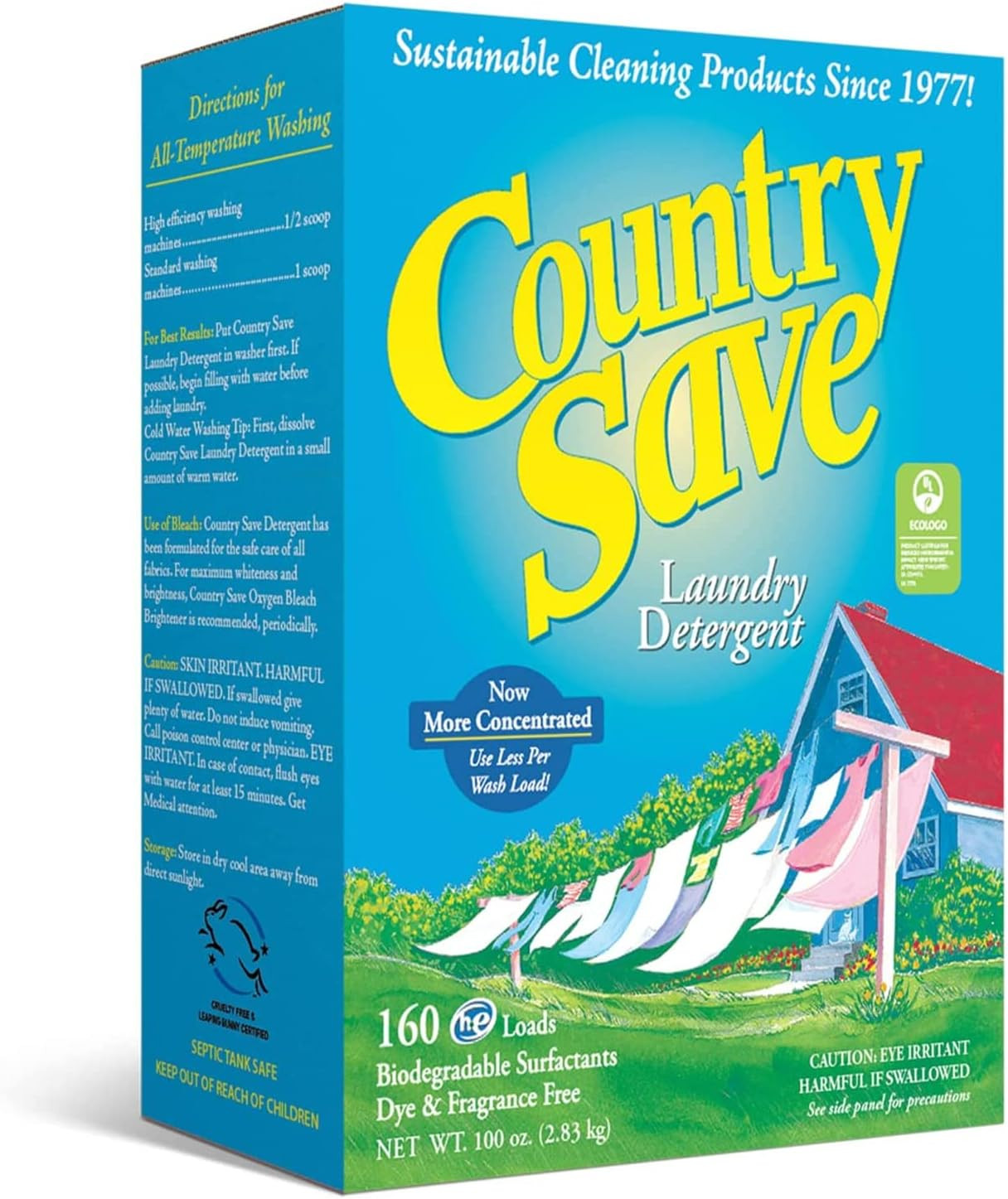 – HE Natural Laundry Detergent Clear and Free of Fillers and Chemicals – Sensiti
