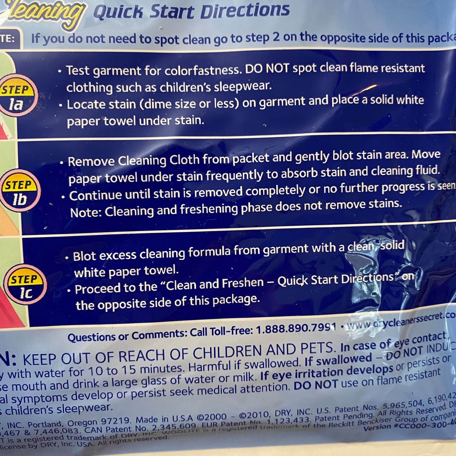 Woolite Dry Cleaner’s Secret (Dry Clean at Home) LOT OF 9 CLOTHS