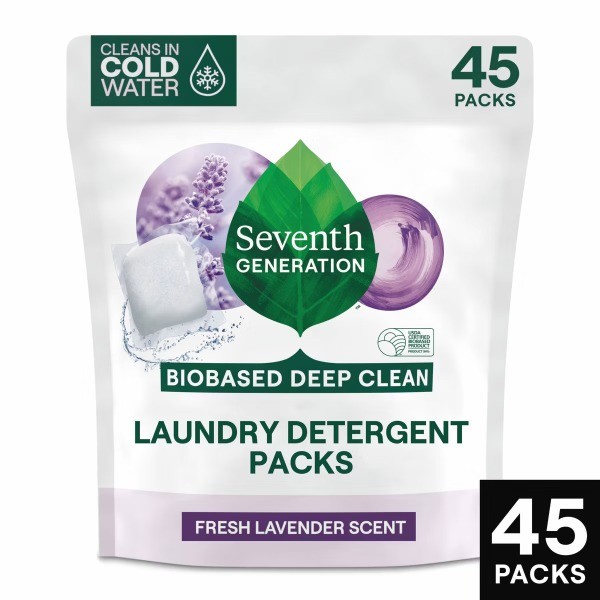 Laundry Detergent Packs Fresh Lavender – 45ct/31.7oz: Resealable Bag