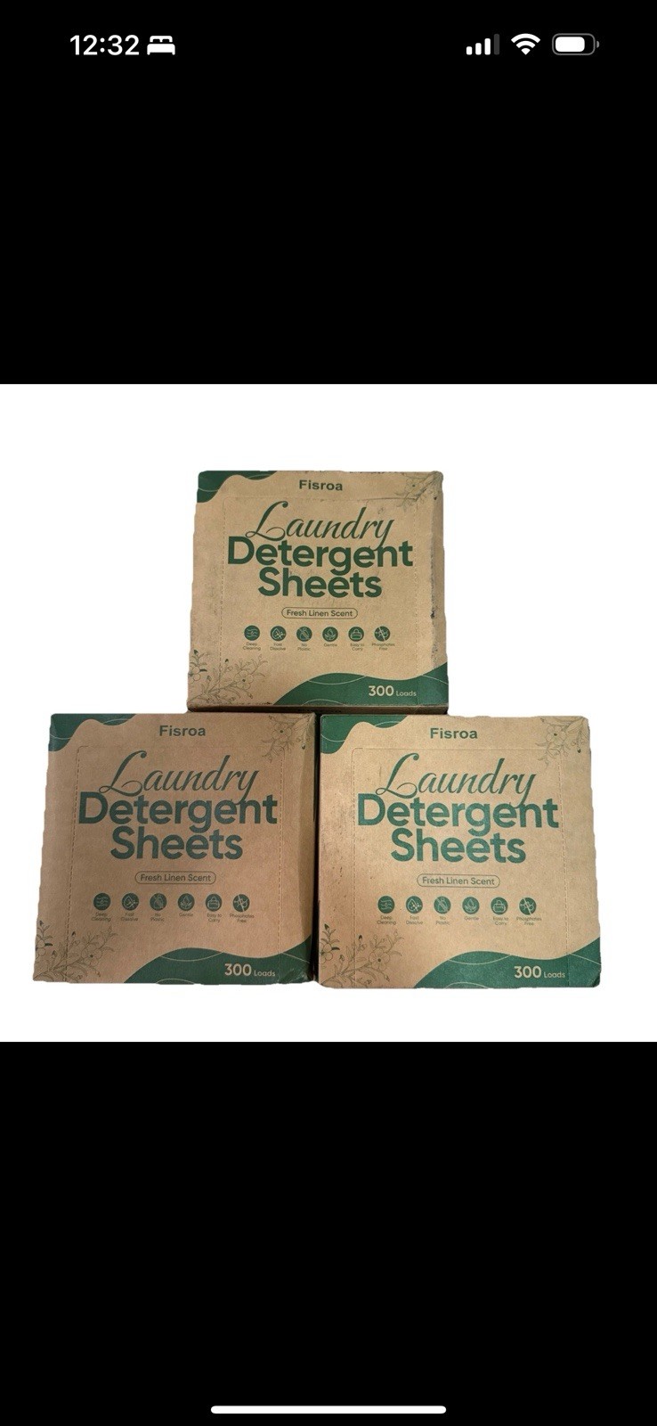 Fisroa Travel Laundry Detergent Sheets 300 Loads – Linen Scent – 2 TOTAL