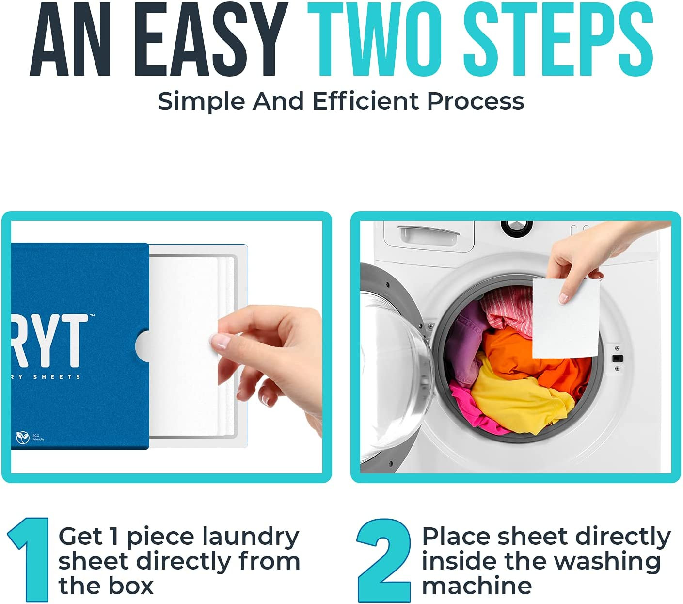 Laundry Detergent Sheets Eco Friendly Light Fresh Scent 50 Pack Detergent Strip