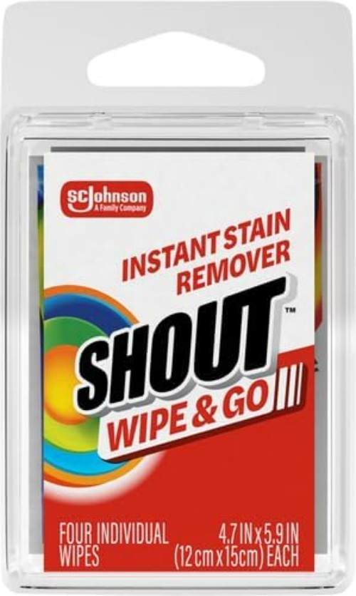 Shout Wipes, Wipe and Go Instant Stain Remover, Laundry Stain and Spot Remove…