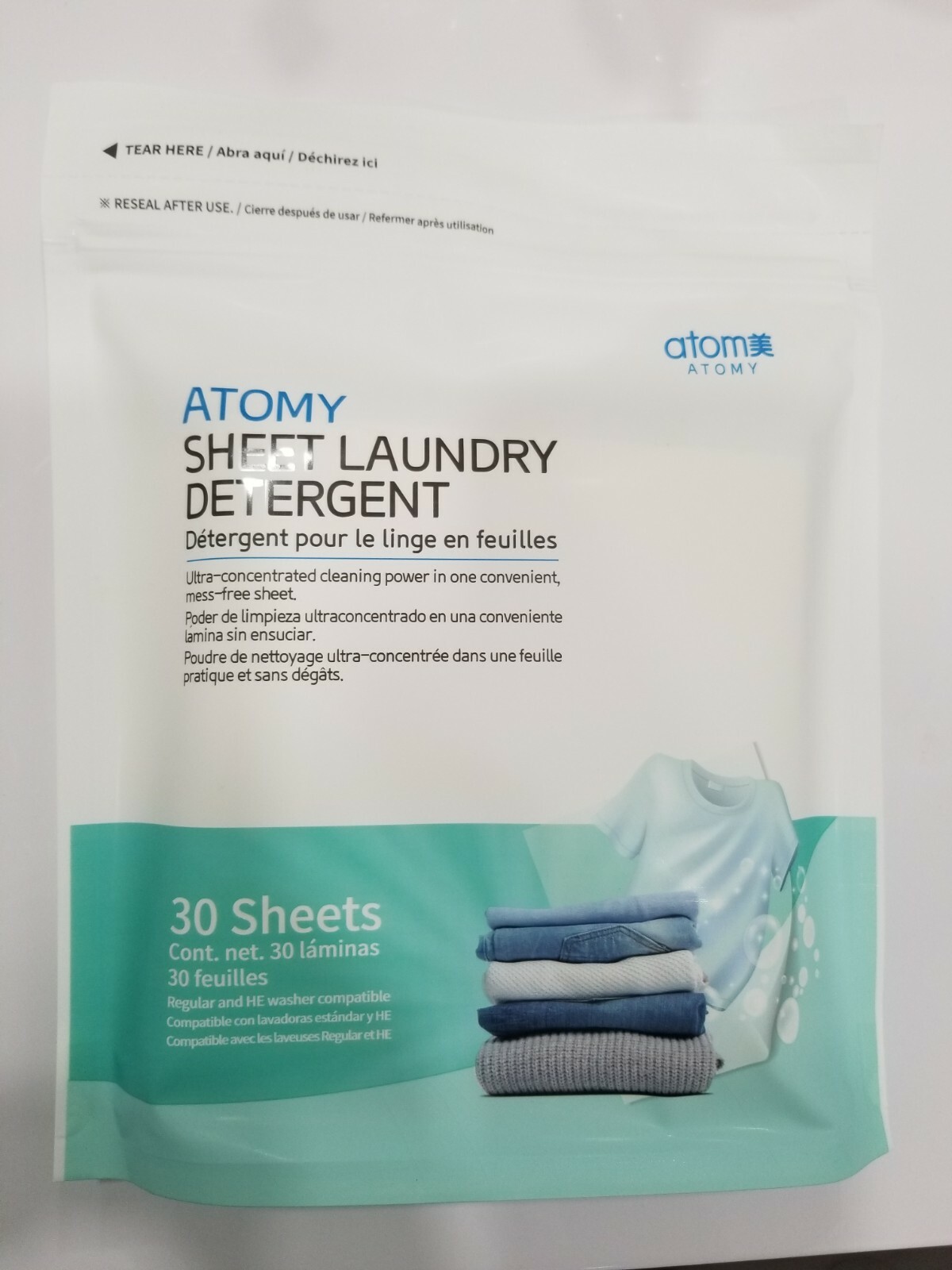 Atomy Sheet Laundry Detergent 30 sheets Korean