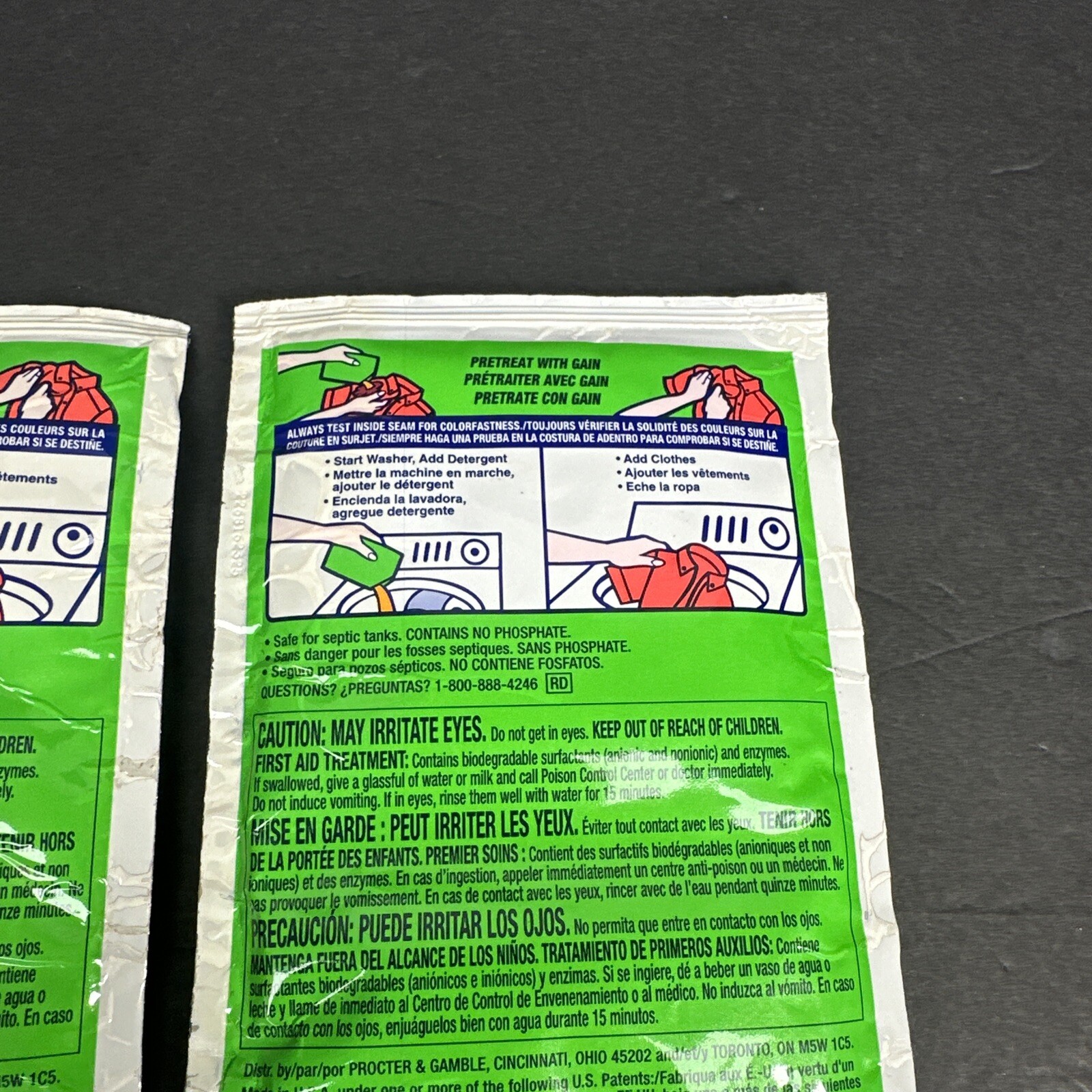 Vtg 2001 SAMPLE Size Gain Island Fresh Liquid Laundry Detergent Tropical Prop