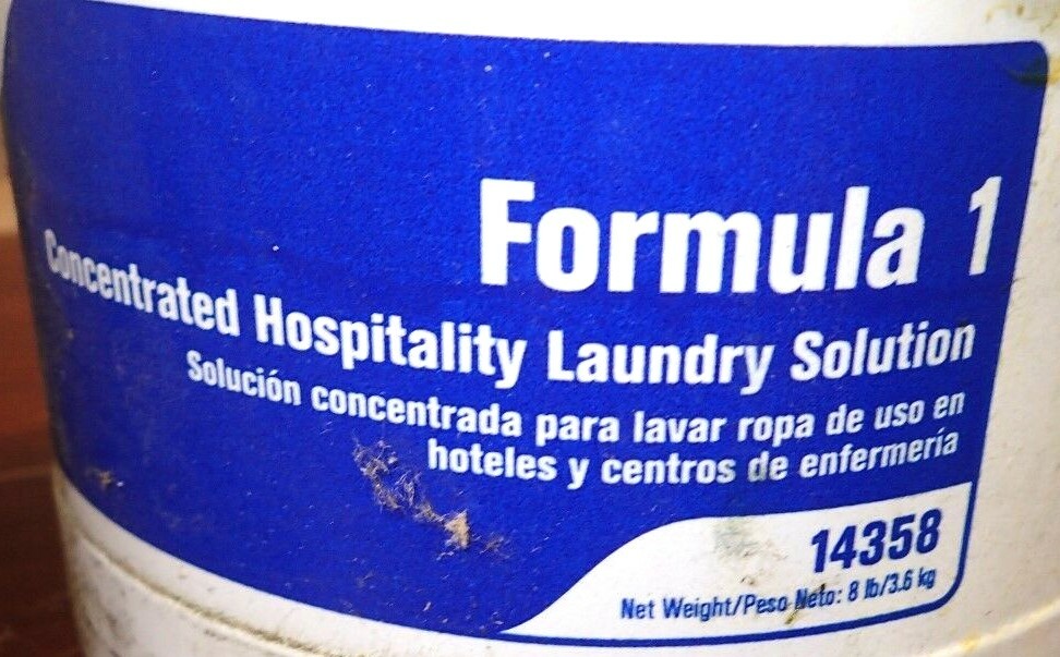 ECOLAB Formula 1 Concentrated Hospitality Laundry Solution 14358 8lbs