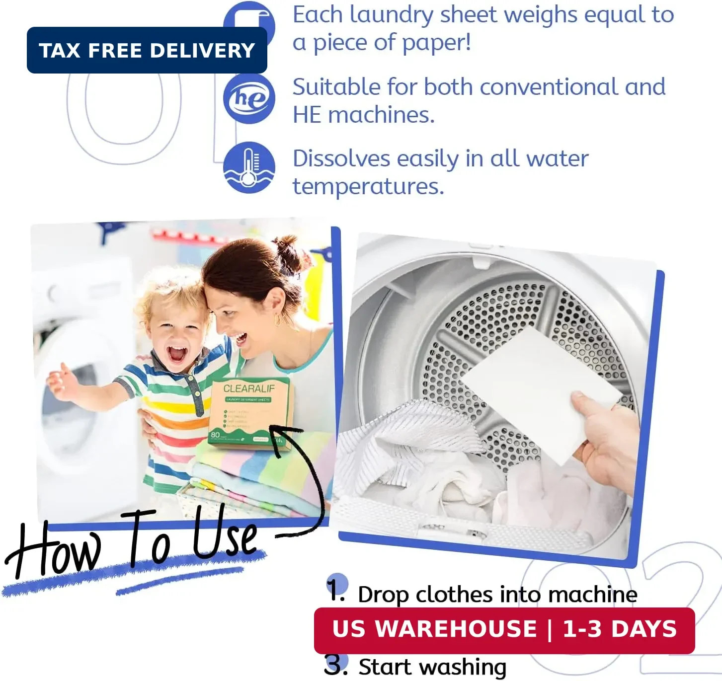 Laundry Detergent Sheets (480 Loads), Fresh Linen,Great For Travel,Apa