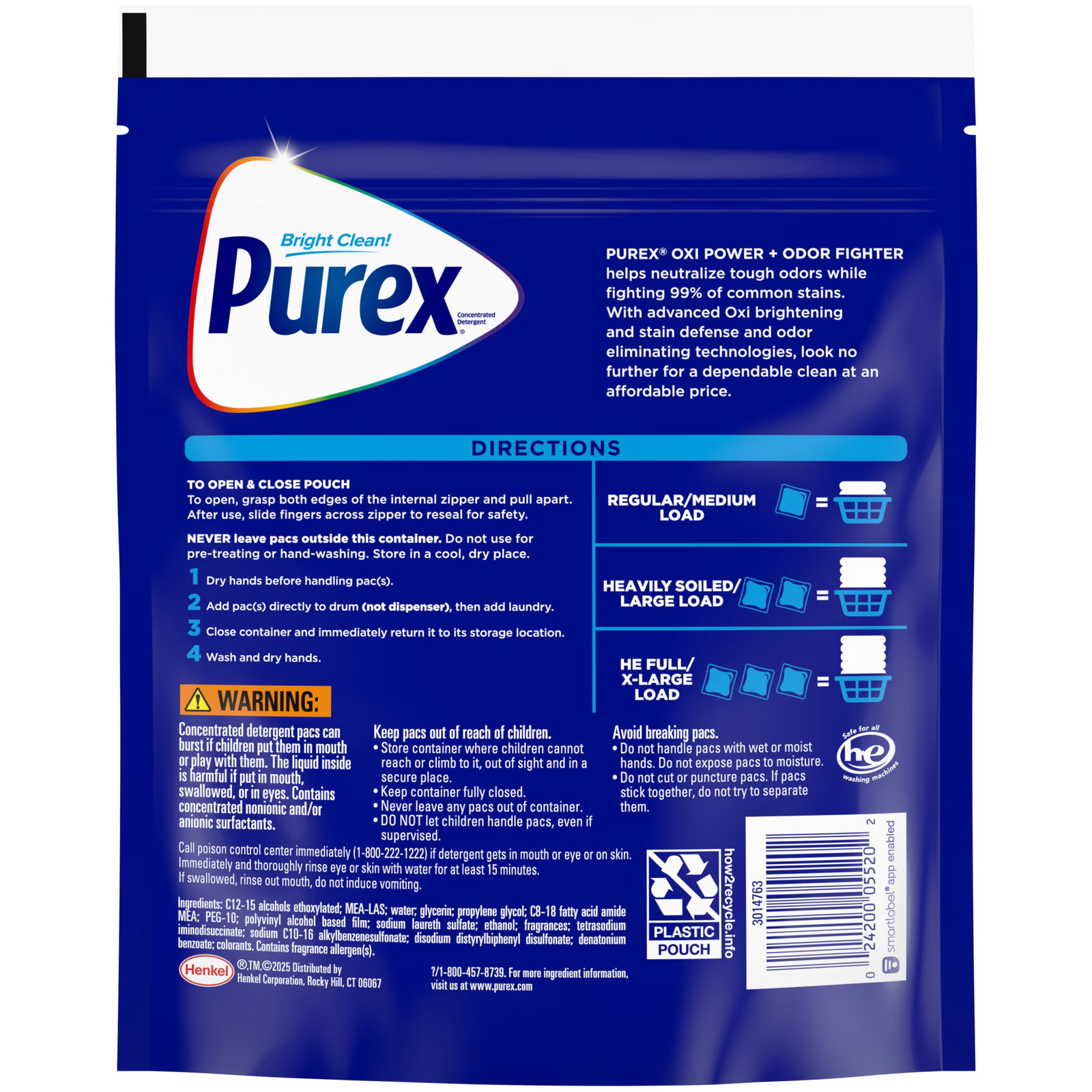 Oxi Power + Odor Fighter Laundry Detergent Pacs, 56 ct