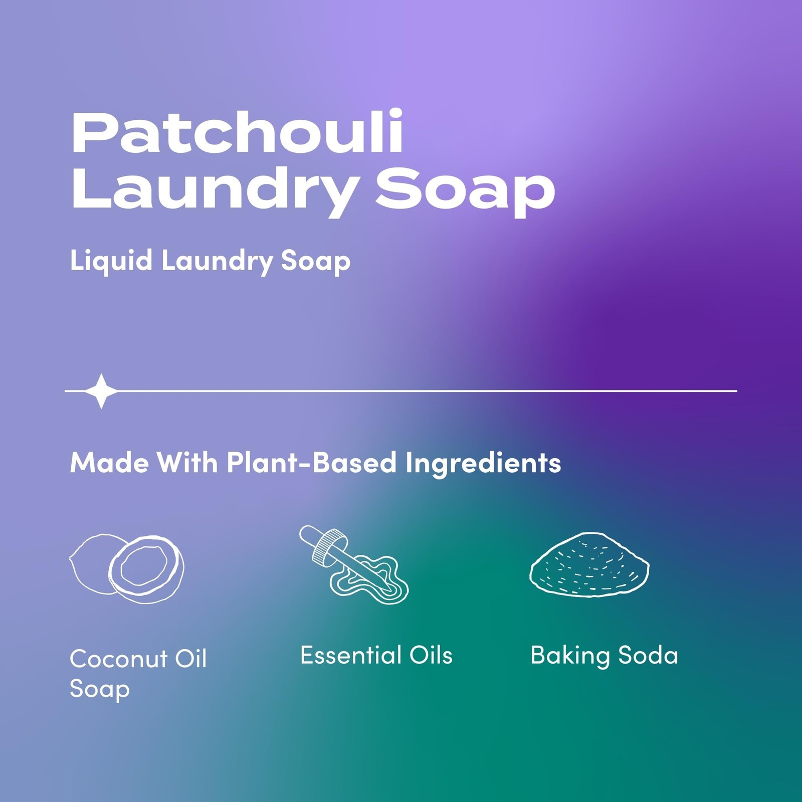, Laundry Liquid Clean Patchouli, 64 Fl Oz