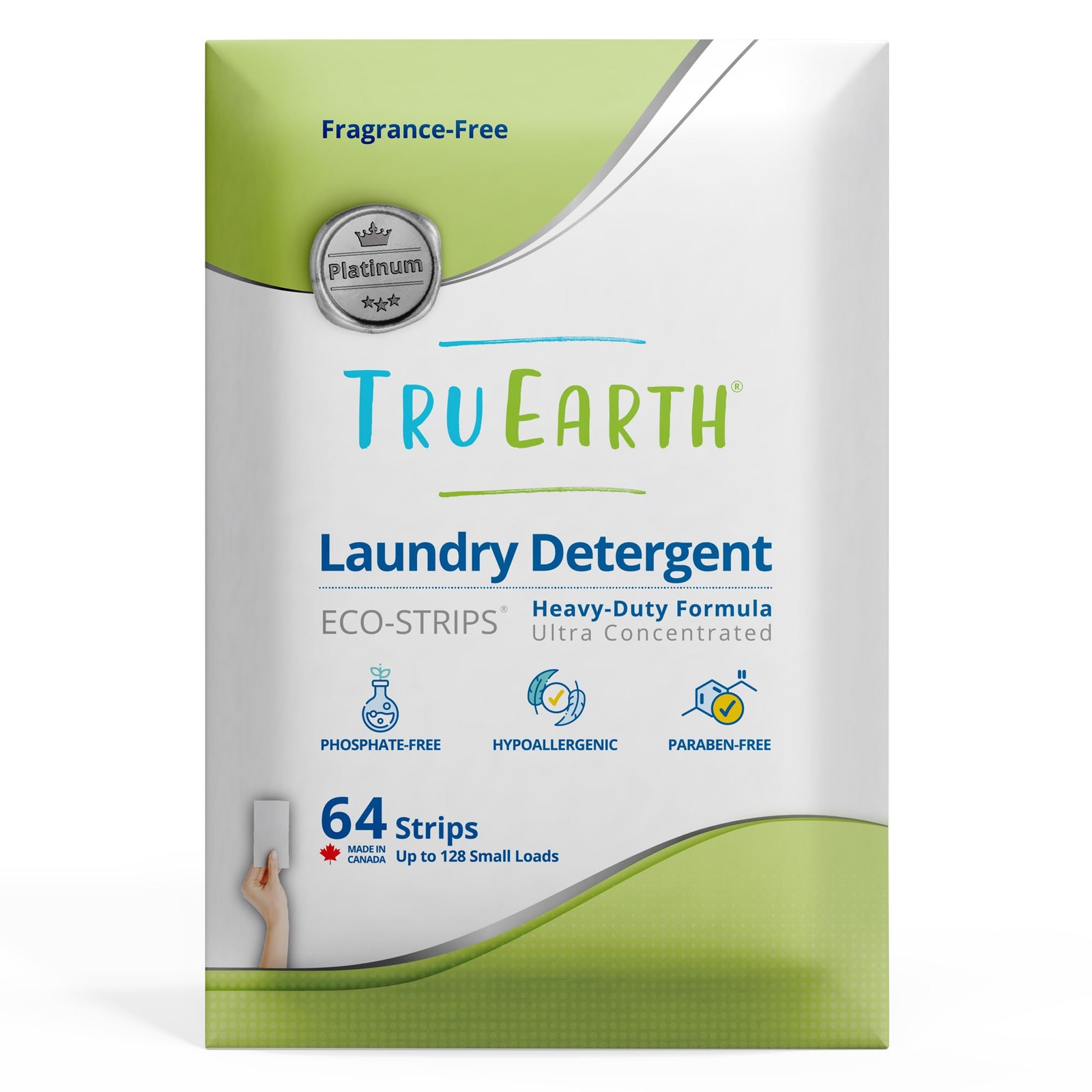 Tru Earth Platinum – Heavy Duty Laundry Detergent Sheets – Up to 128 Loads (6…