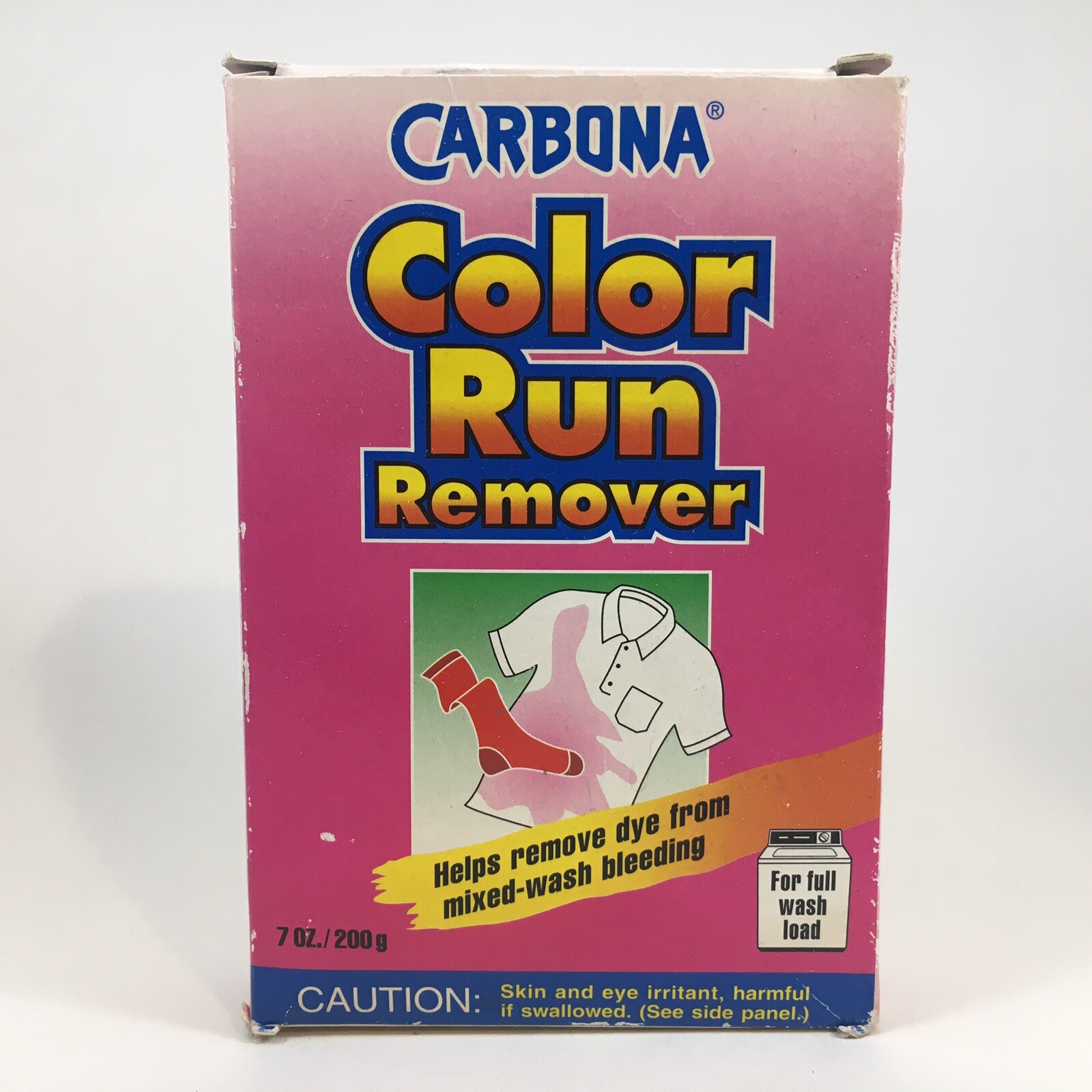 Vintage Carbona Color Run Dye Remover 7 oz. Bleach-Free Laundry Powder 1990s NOS