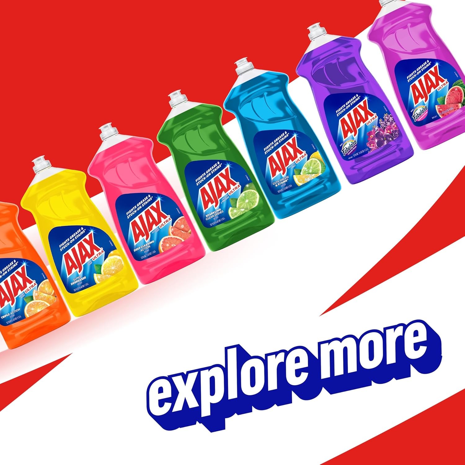 Ajax Triple-Action Dishwashing Liquid, 52 Oz, Orange