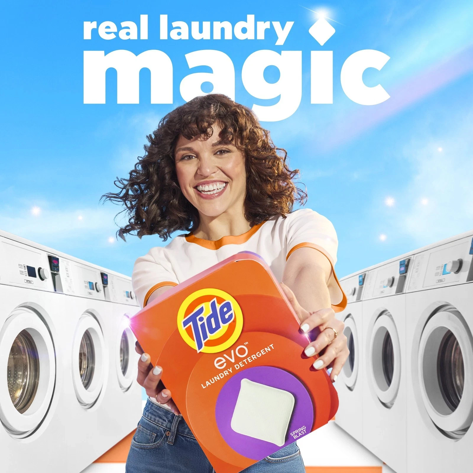Tide Evo Laundry Detergent Tiles, 100% Concentrated,Spring Blast Scent, 42 Count