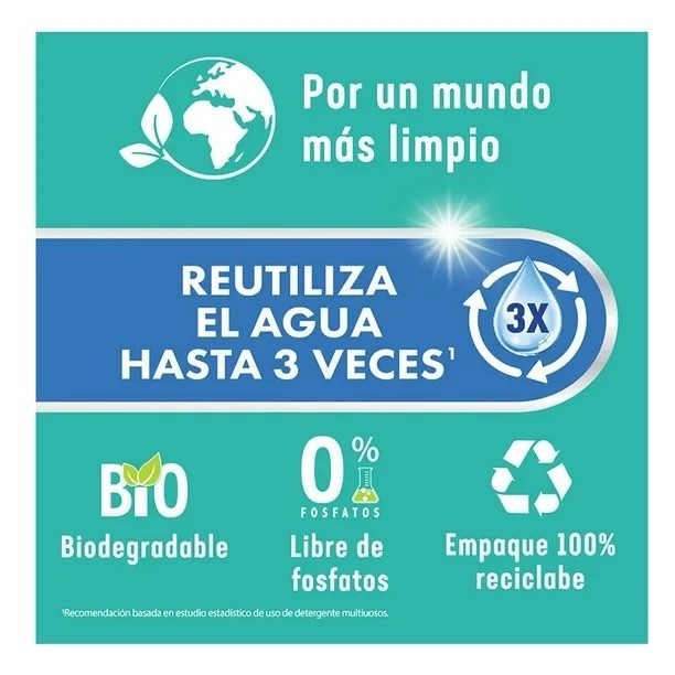 3X Detergente 123 Multiusos 🇲🇽 Powder Laundry Detergent, 1.2Kg, 3 Pack