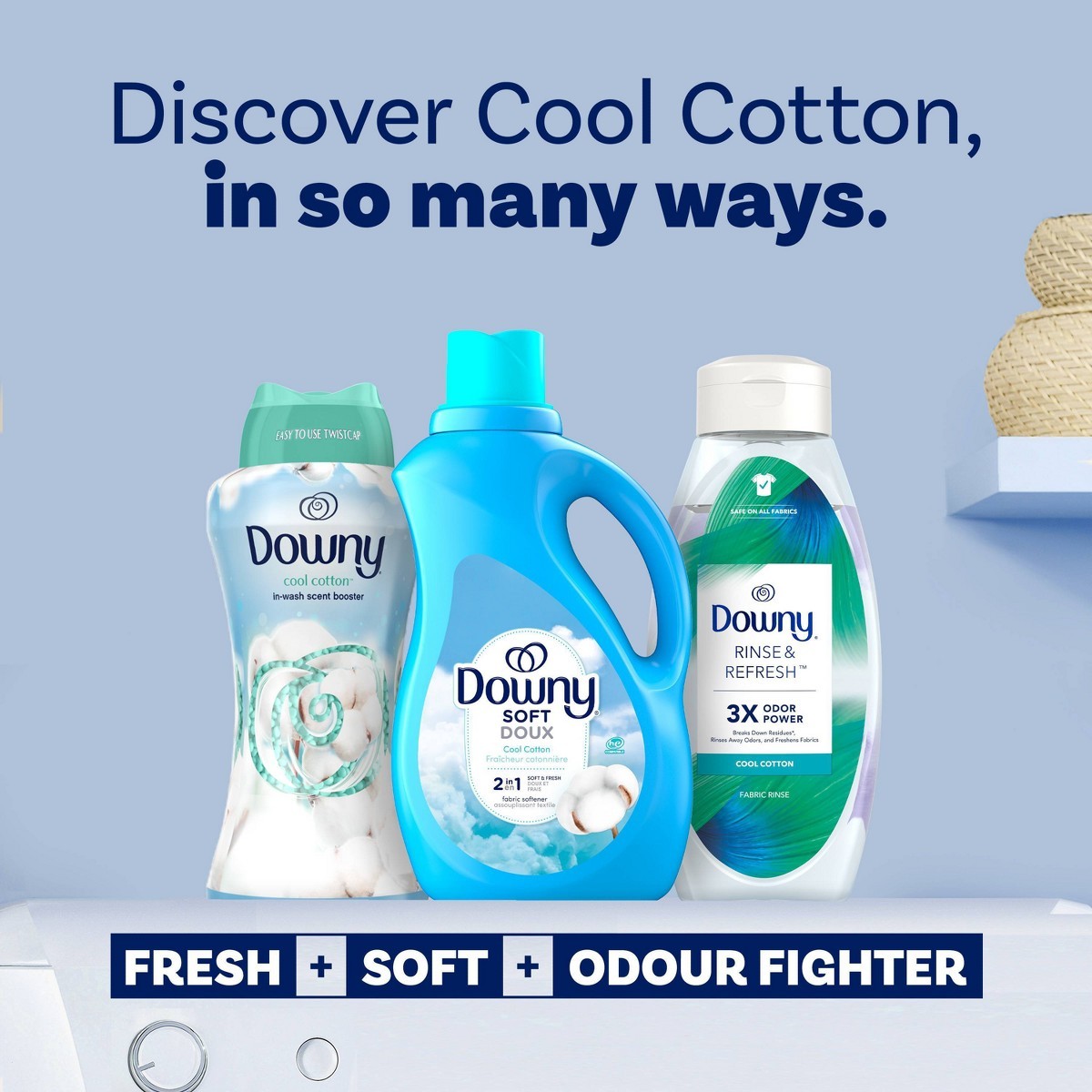 Downy Cool Cotton Ultra HE Compatible Liquid Fabric Softener – 140 fl oz