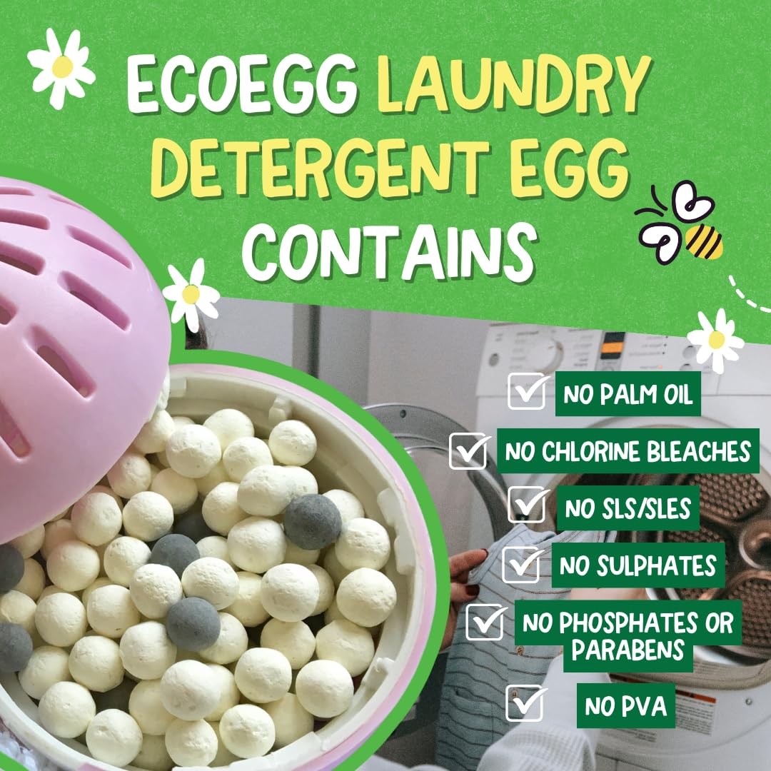 Ecoegg Laundry Egg Refill Pellets | 50 Count (Pack of 1), Spring Blossom