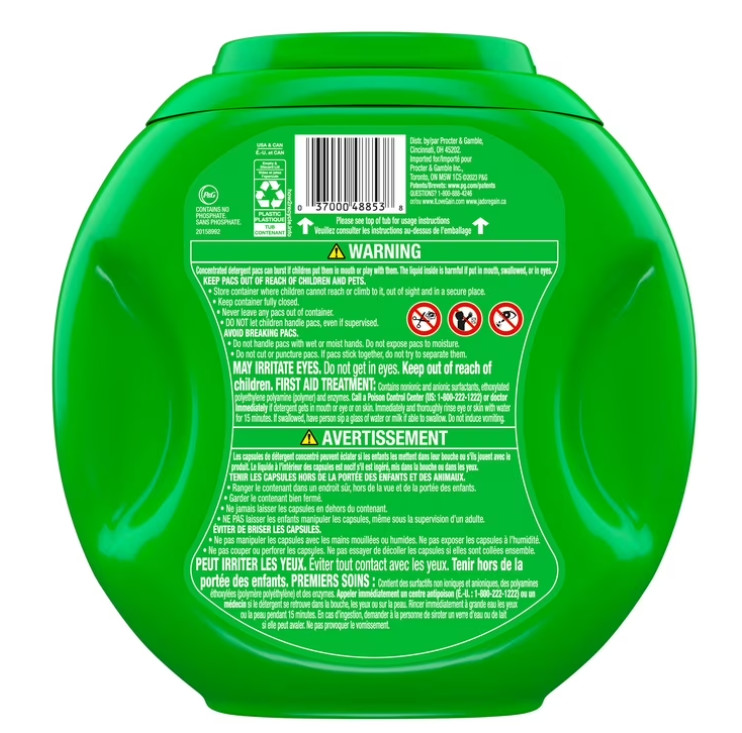 (2 pack)Gain Flings 4-in-1 Laundry Detergent Pacs Original 60 Count Oxi Boost