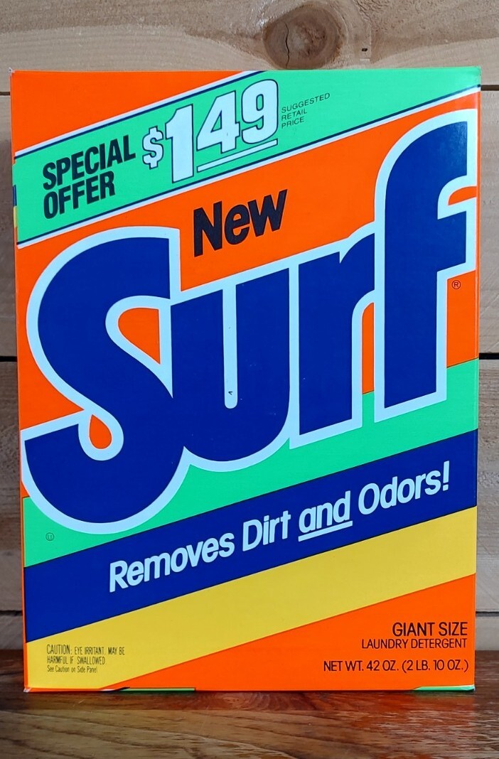 SURF Laundry Detergent Powder Soap Giant Size 42oz Sealed Vintage 1990’s