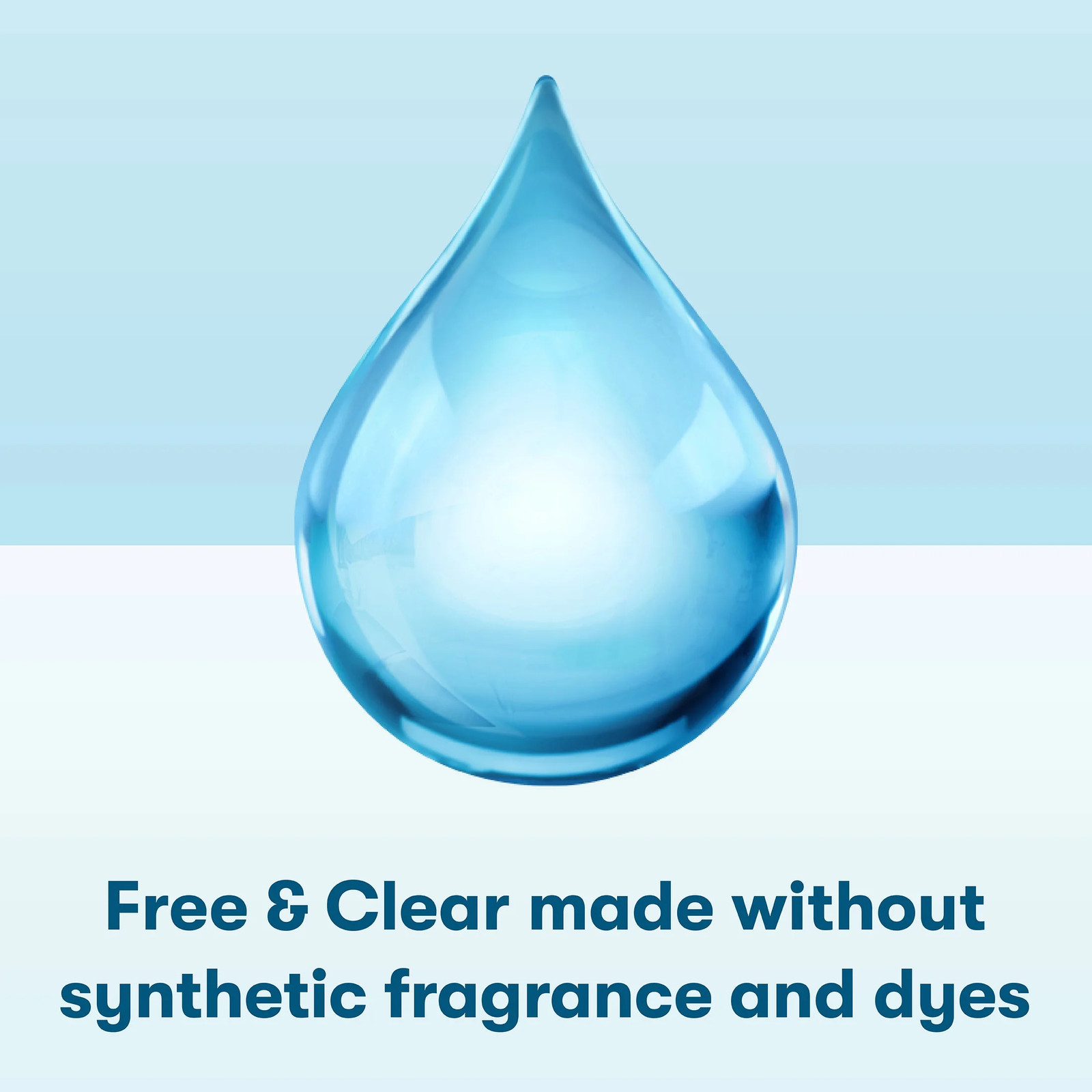 plus Liquid Laundry Detergent with Stain-Fighting Enzymes, Free & Clear, 1
